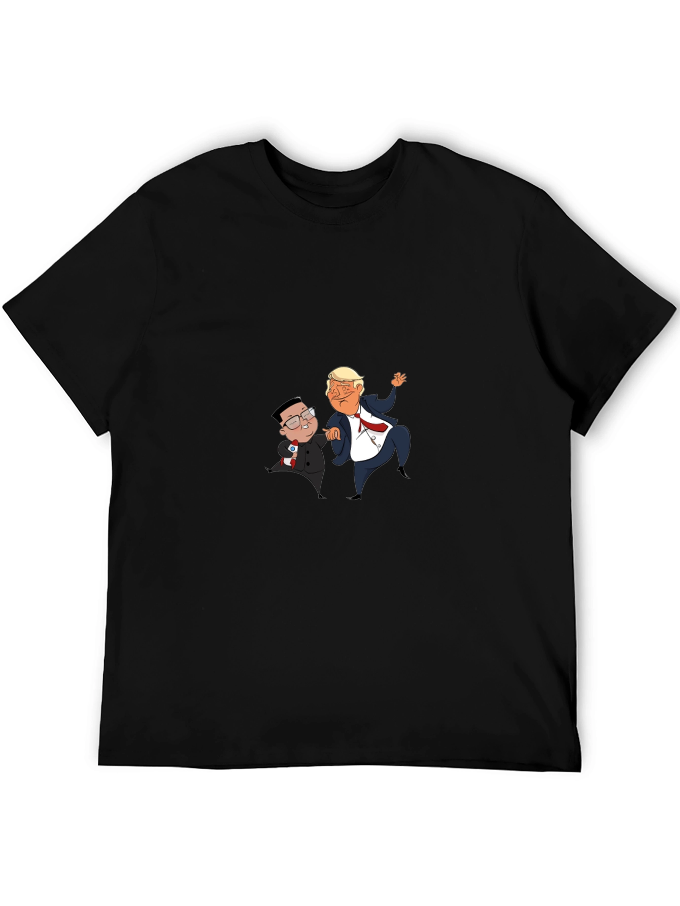 Political Cartoon Graphic Tee - Black T-Shirt