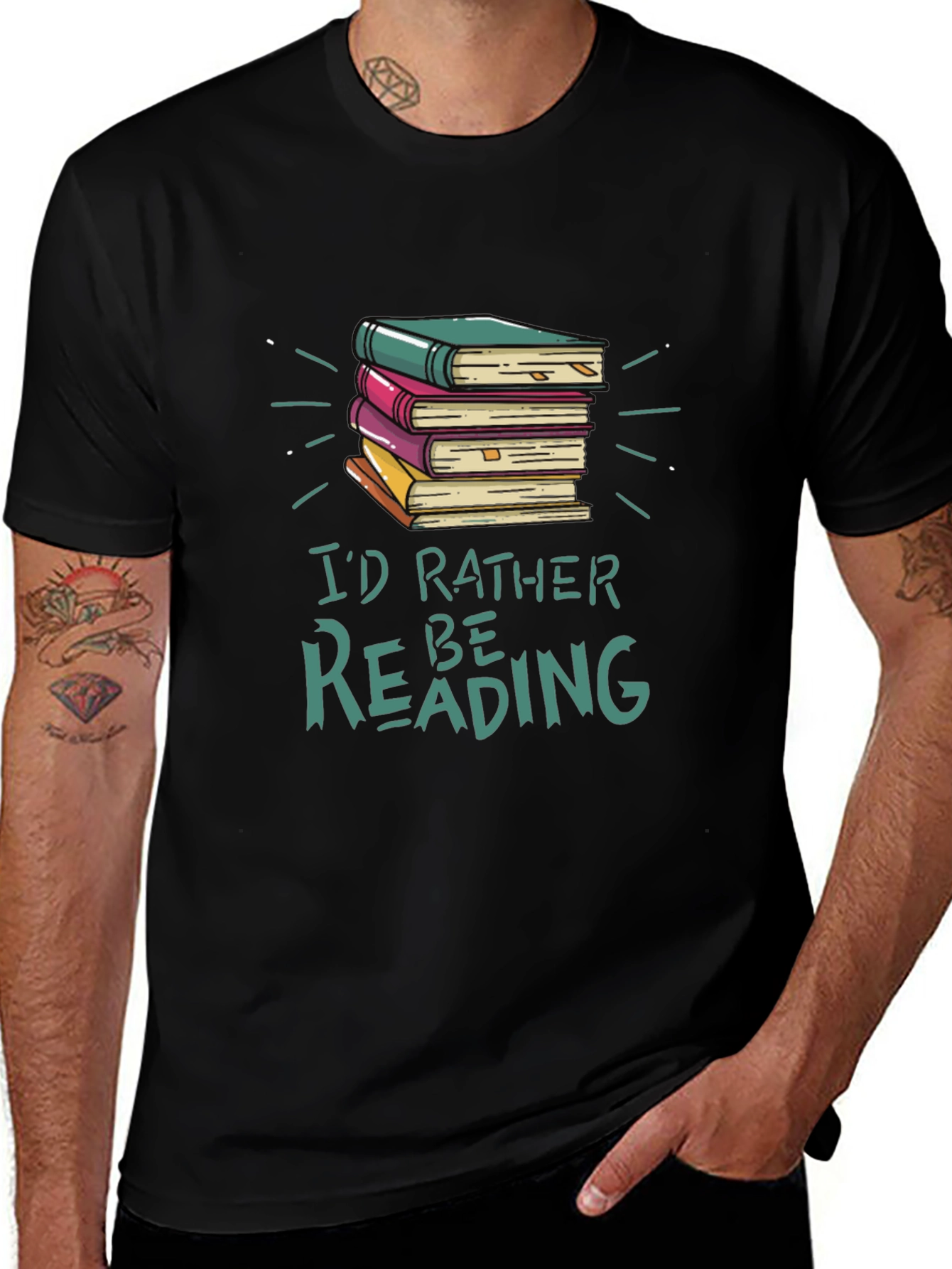 Id Rather Be Reading Book T-Shirt