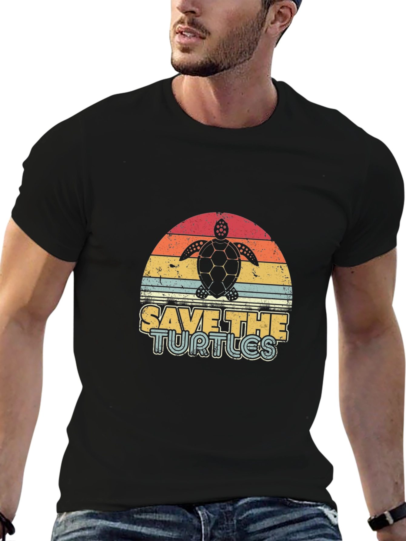 Save the Turtles Retro Graphic Tee