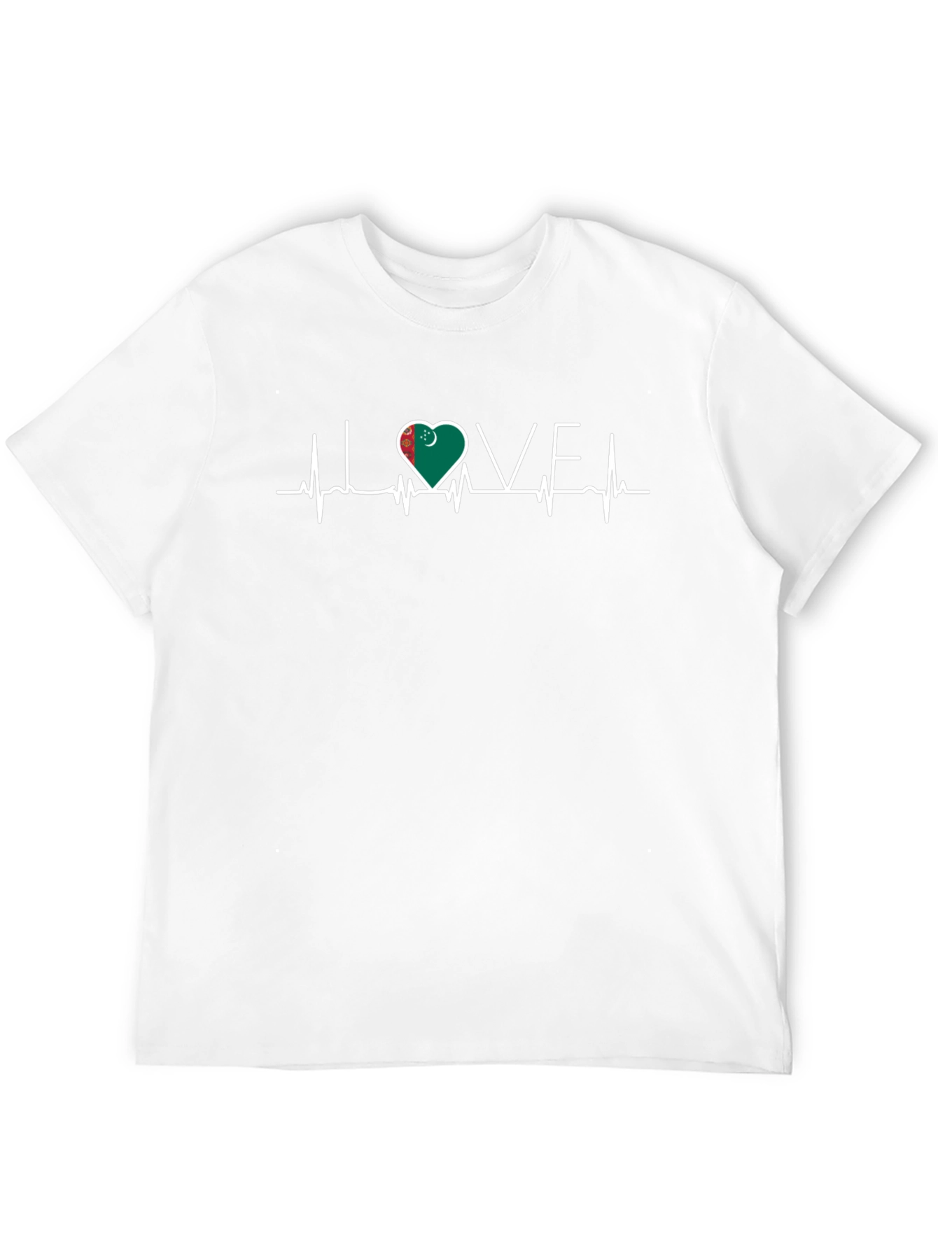 Turkmenistan Heartbeat Love T-Shirt