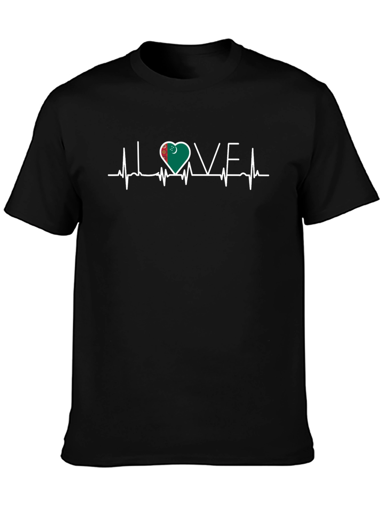 Turkmenistan Heartbeat Love T-Shirt