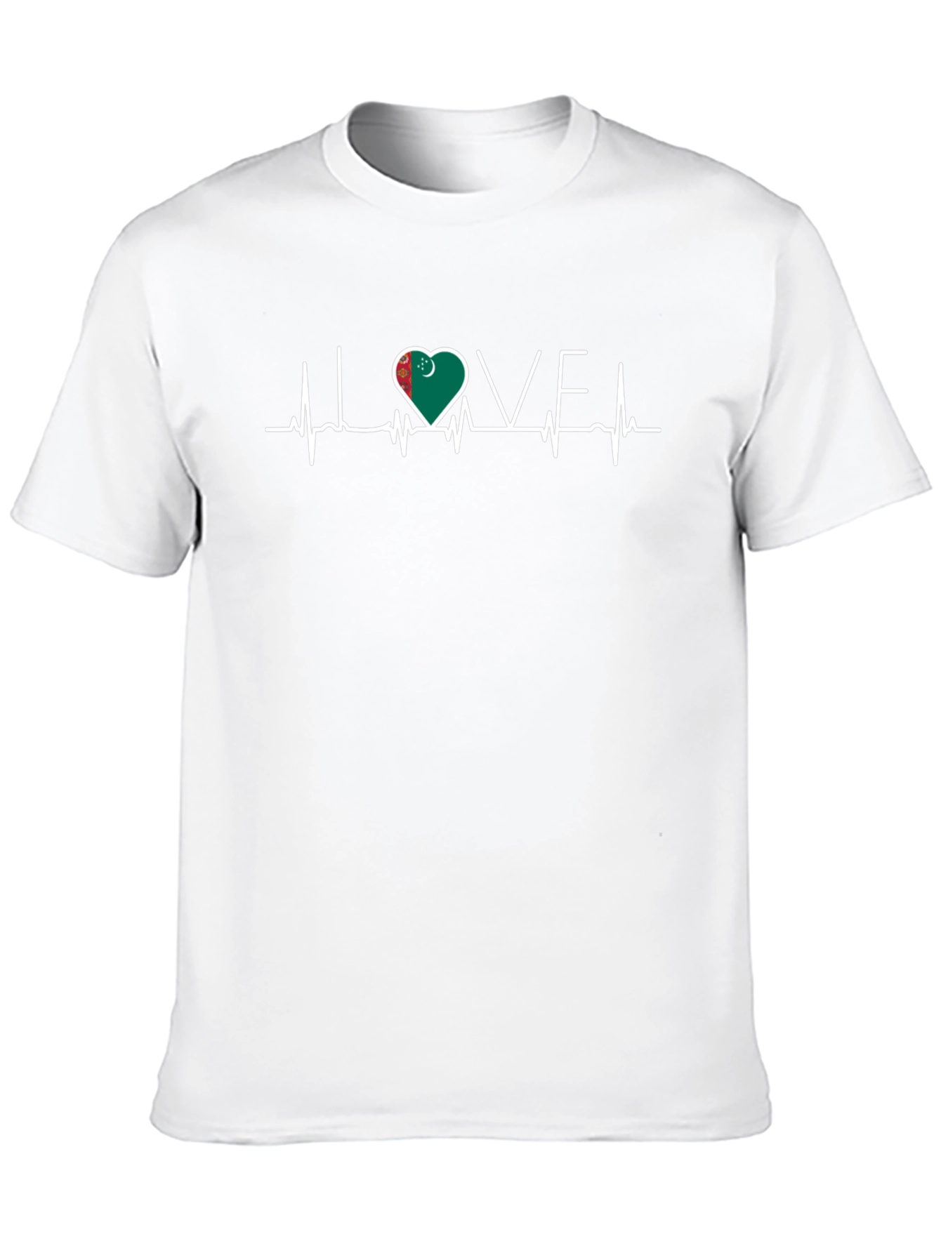 Turkmenistan Heartbeat Love T-Shirt