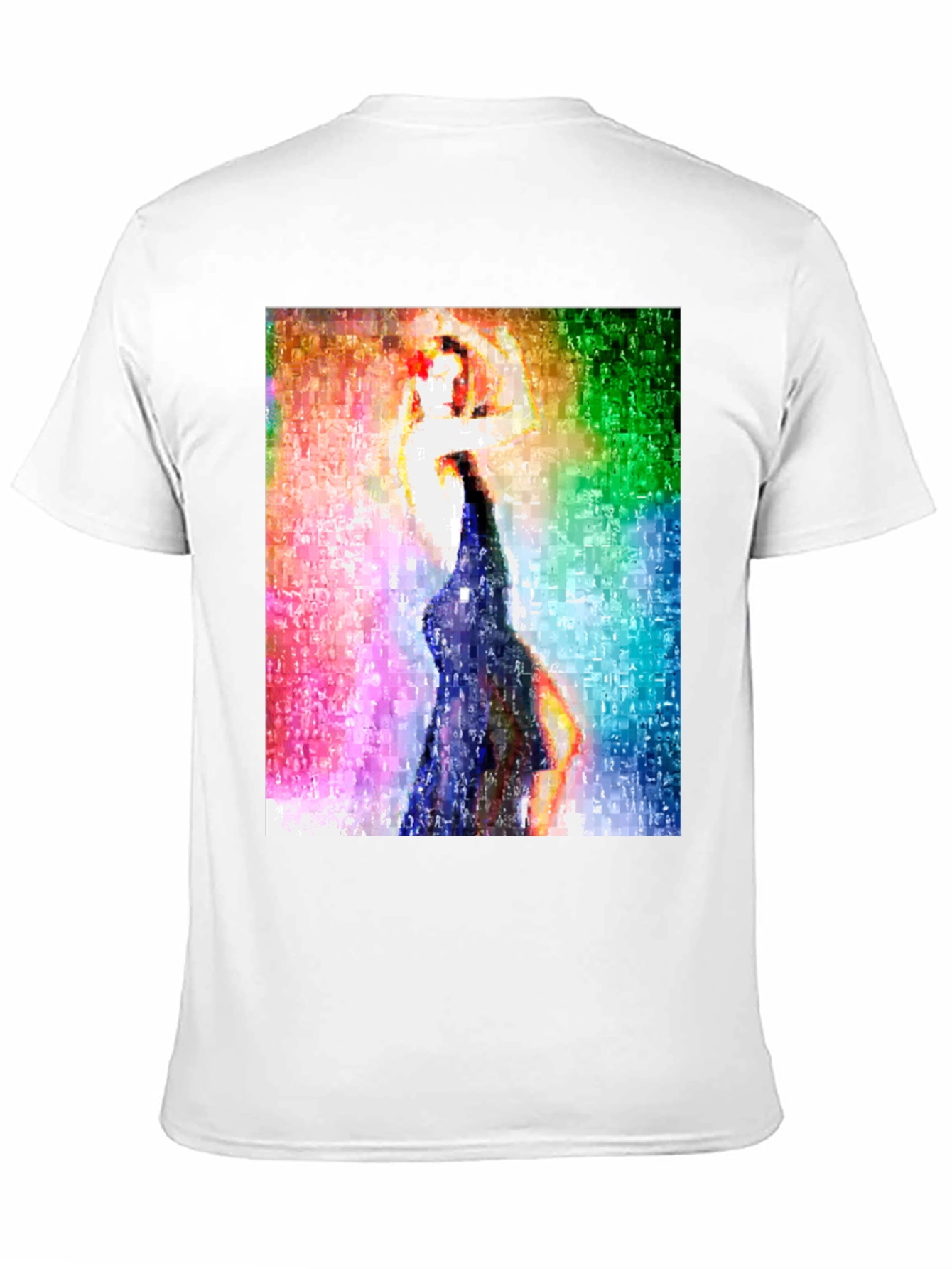 Abstract Dancing Woman Graphic Tee - Black