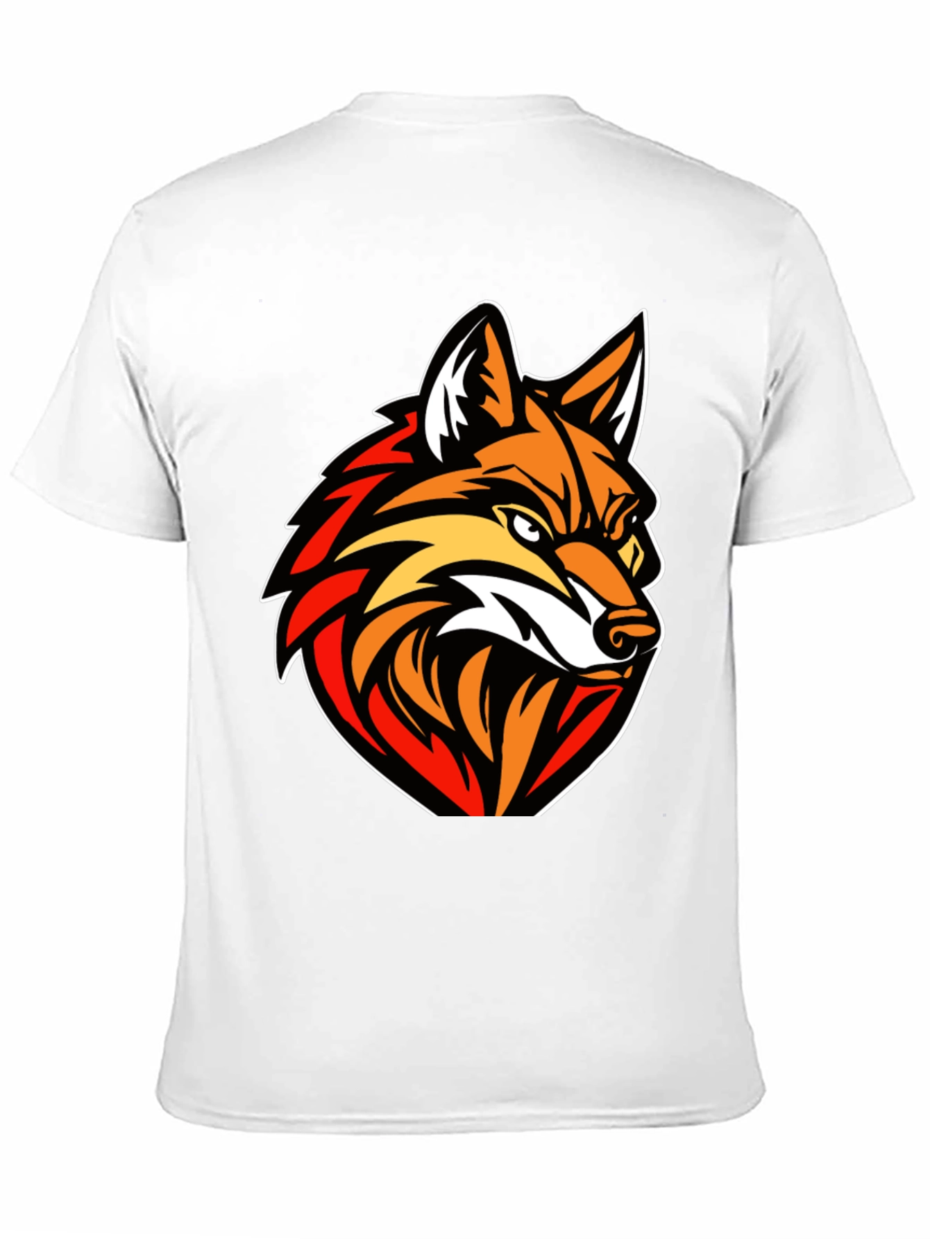 Mens Black T-shirt with Fox Graphic