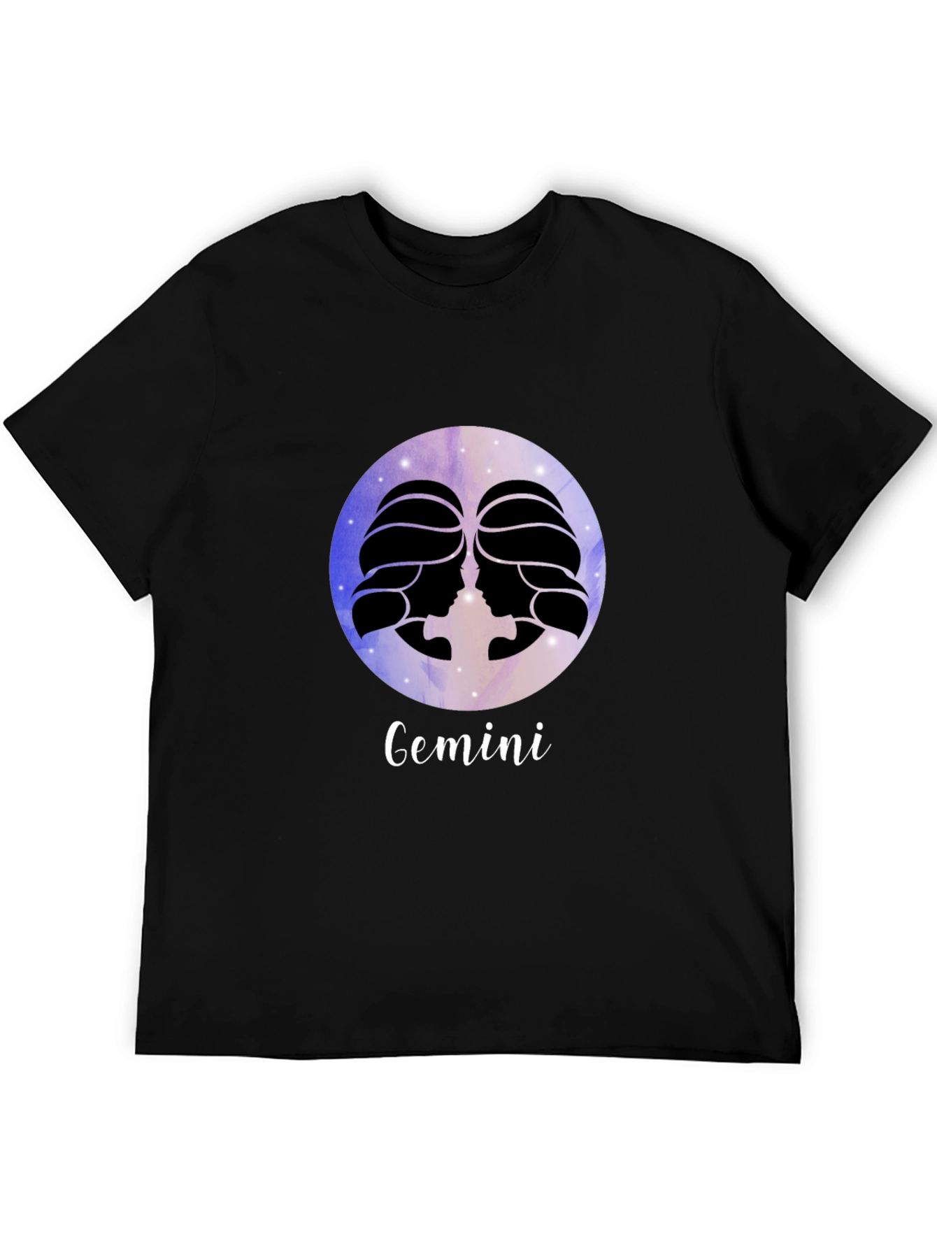 Gemini Zodiac Black T-Shirt