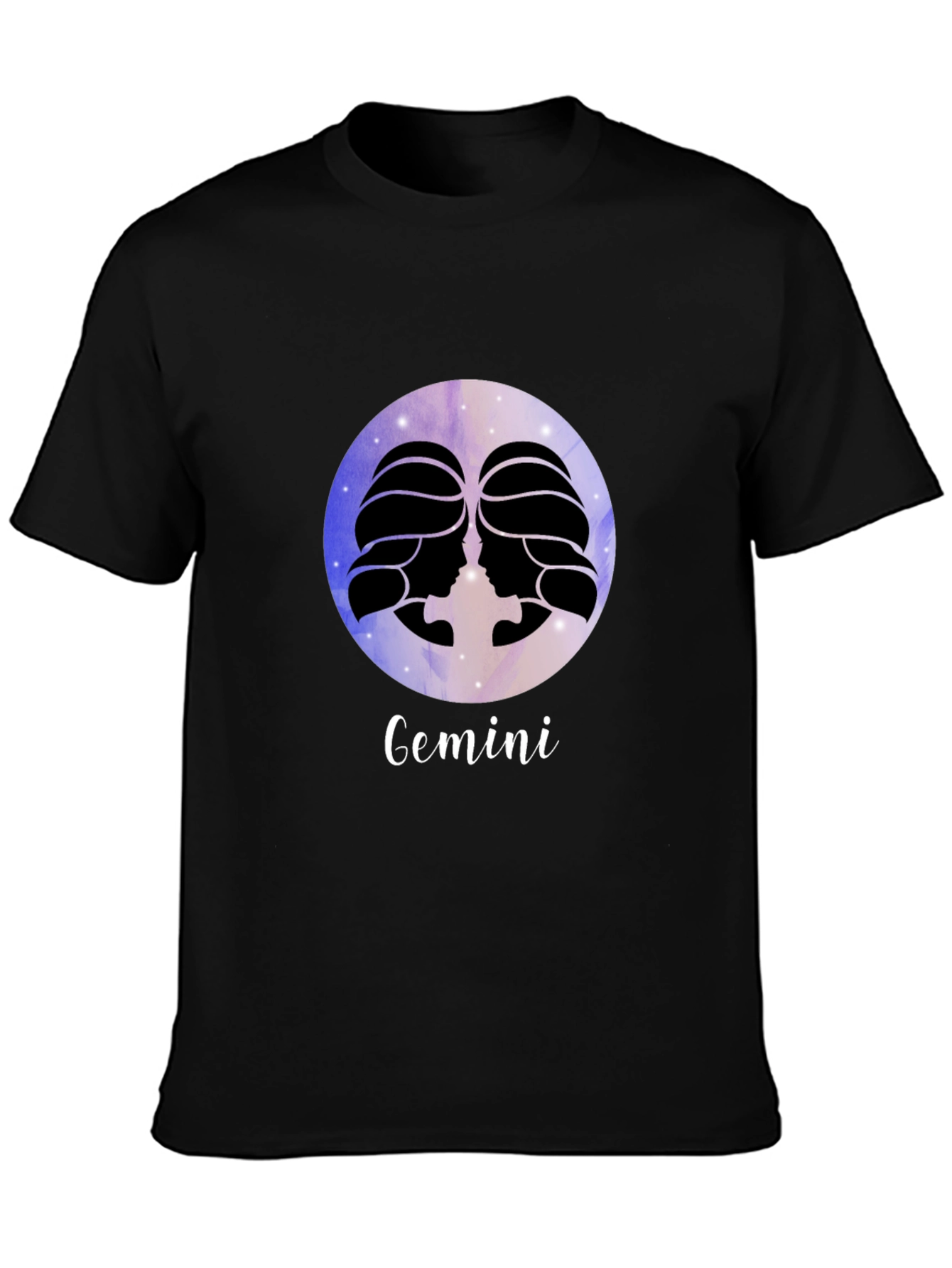 Gemini Zodiac Black T-Shirt