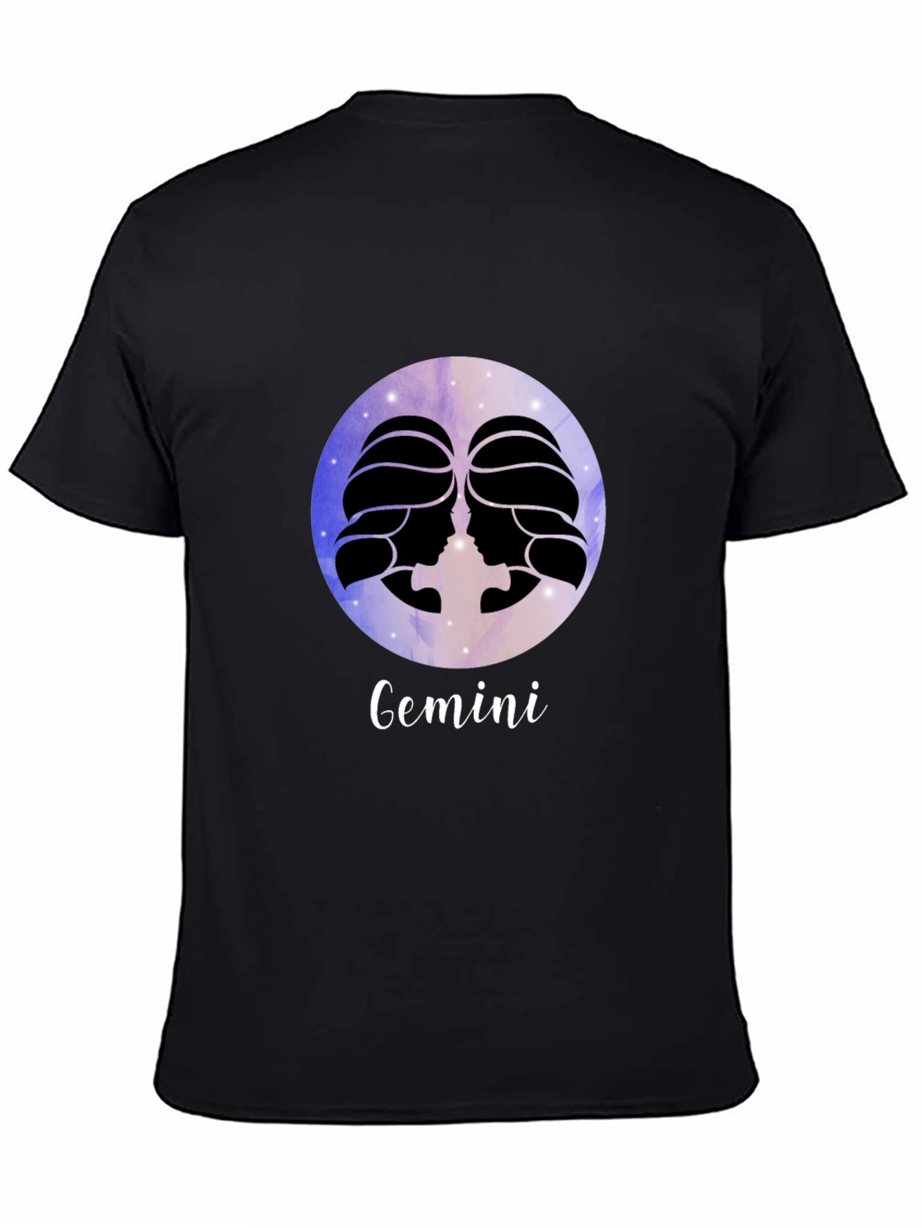 Gemini Zodiac Black T-Shirt