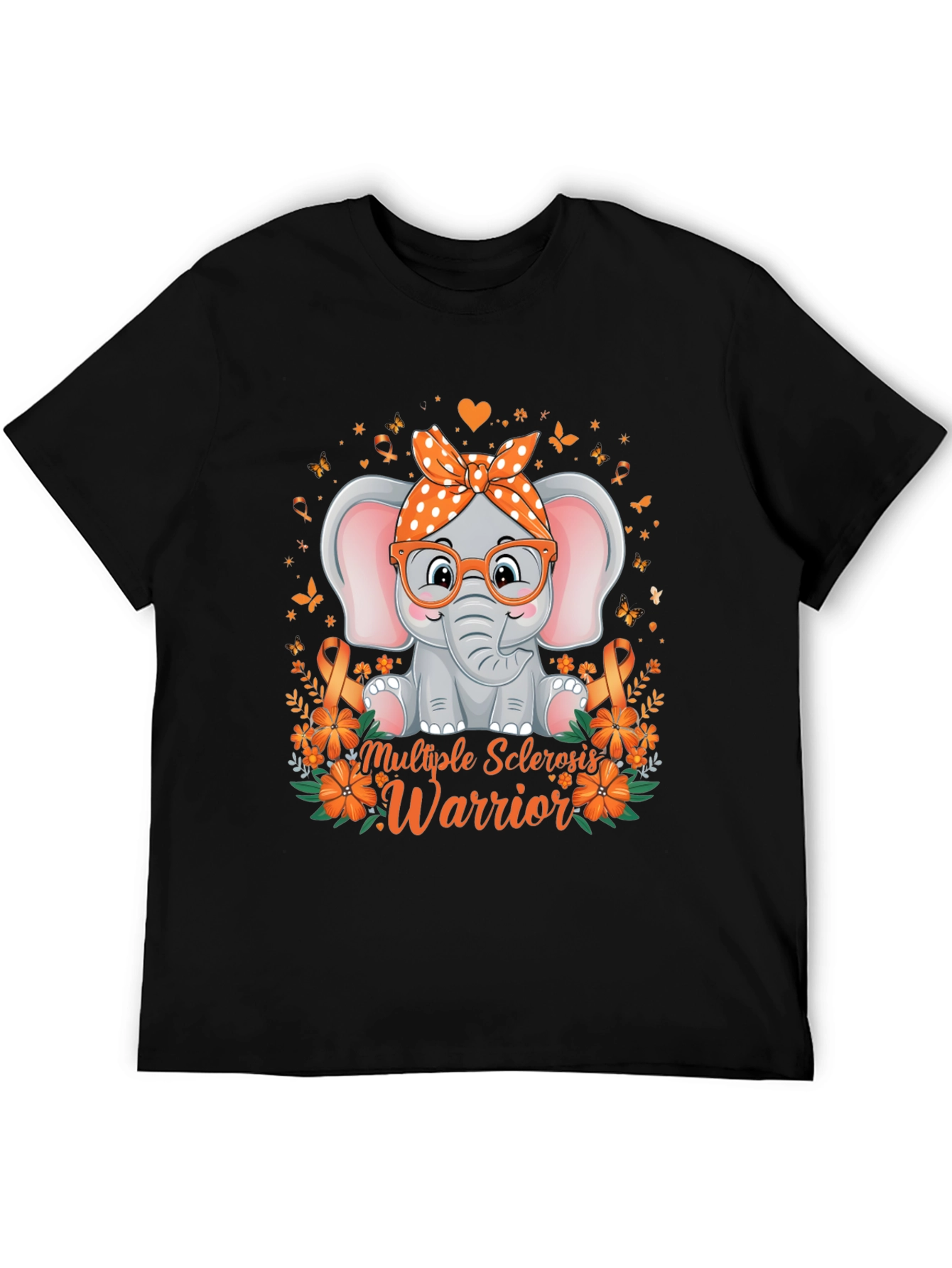 Multiple Sclerosis Warrior T-Shirt Elephant Design