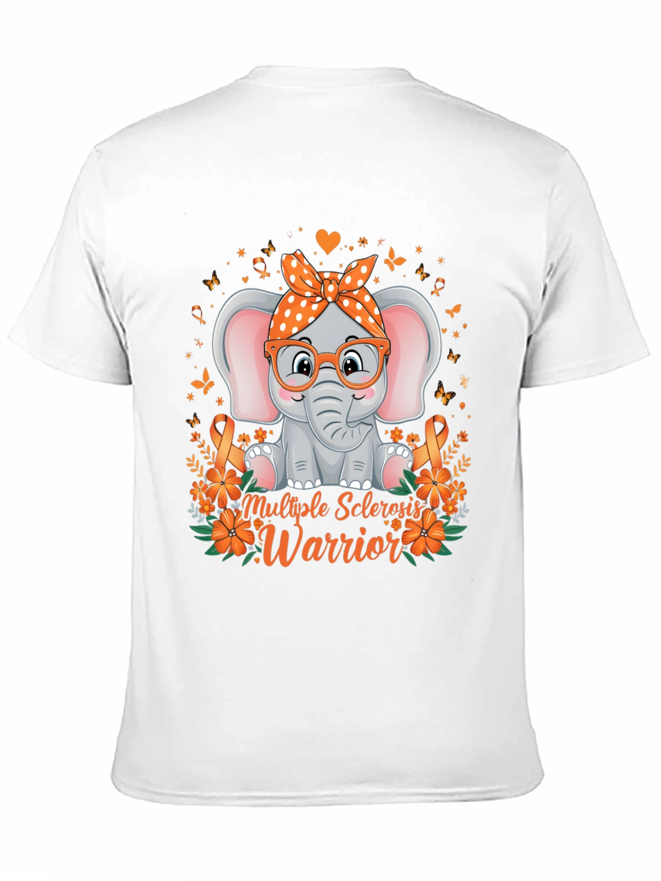 Multiple Sclerosis Warrior T-Shirt Elephant Design