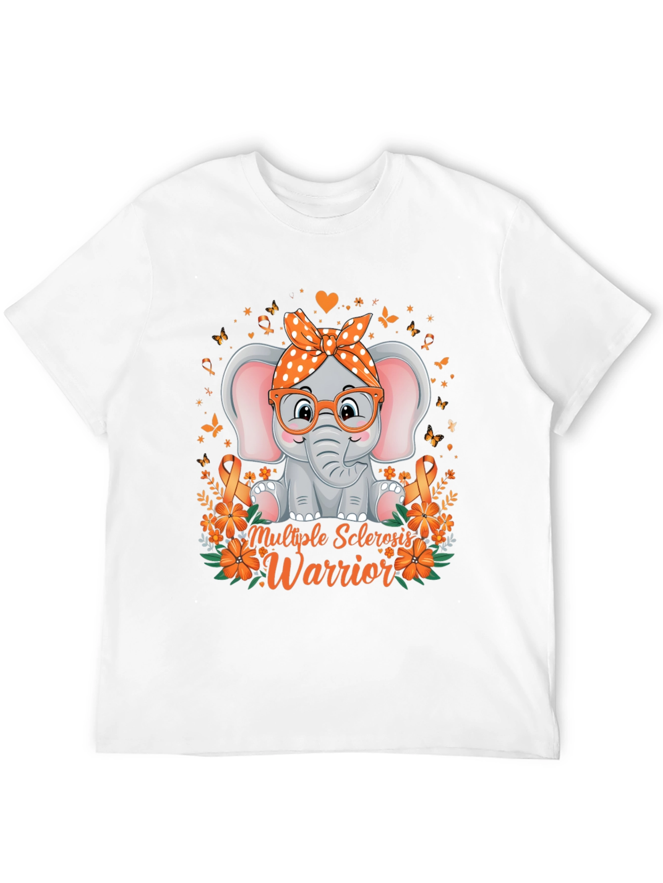 Multiple Sclerosis Warrior T-Shirt Elephant Design