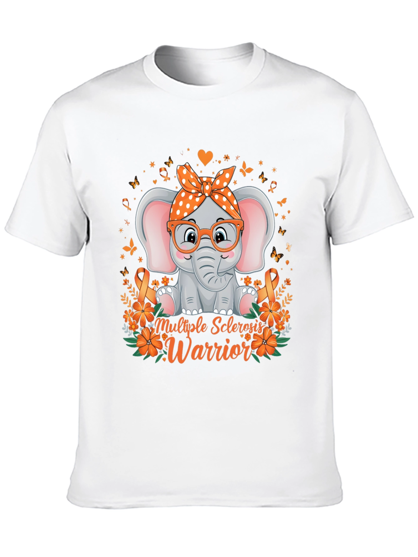 Multiple Sclerosis Warrior T-Shirt Elephant Design