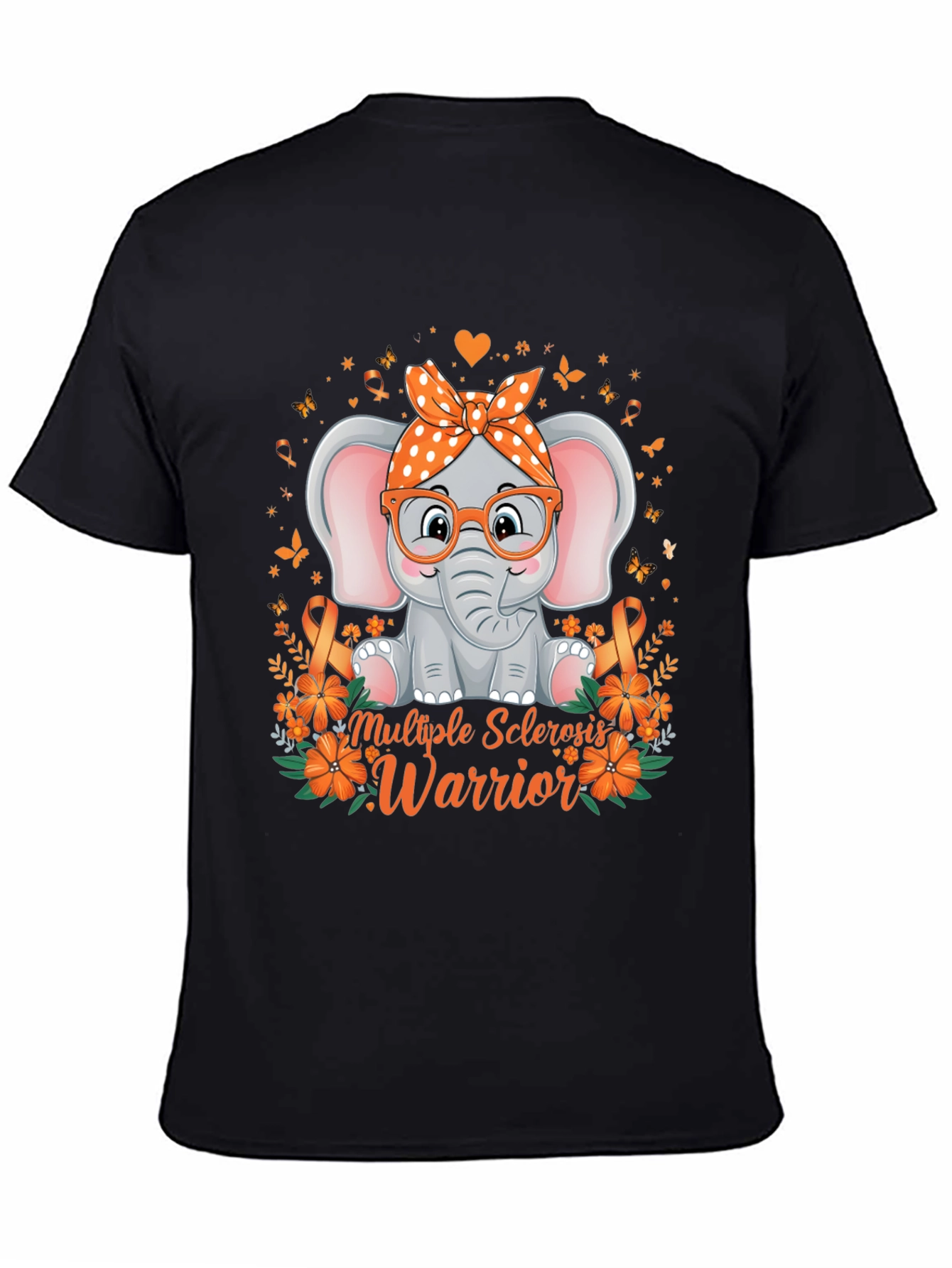 Multiple Sclerosis Warrior T-Shirt Elephant Design
