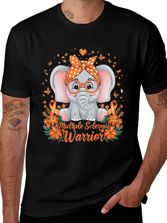 Multiple Sclerosis Warrior T-Shirt Elephant Design