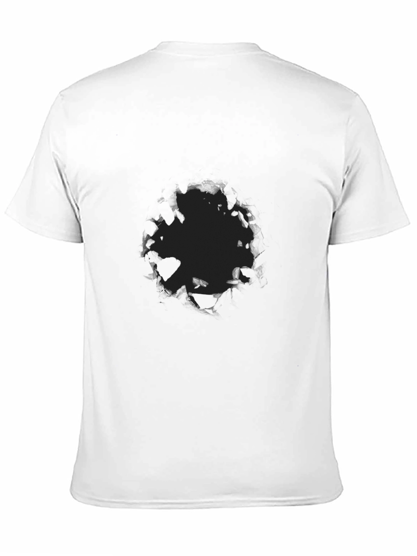 Mens Black Graphic Tee - Abstract Design Casual Fit