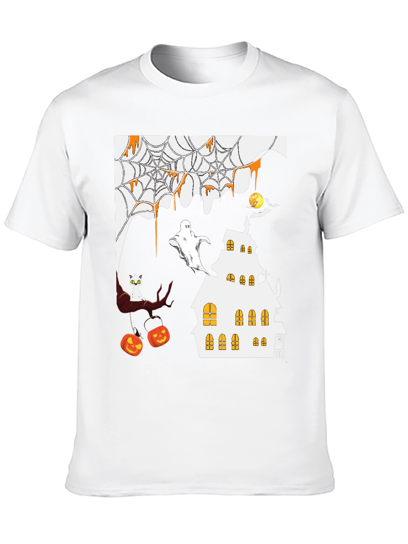 Halloween T-Shirt - Spooky Haunted House Design