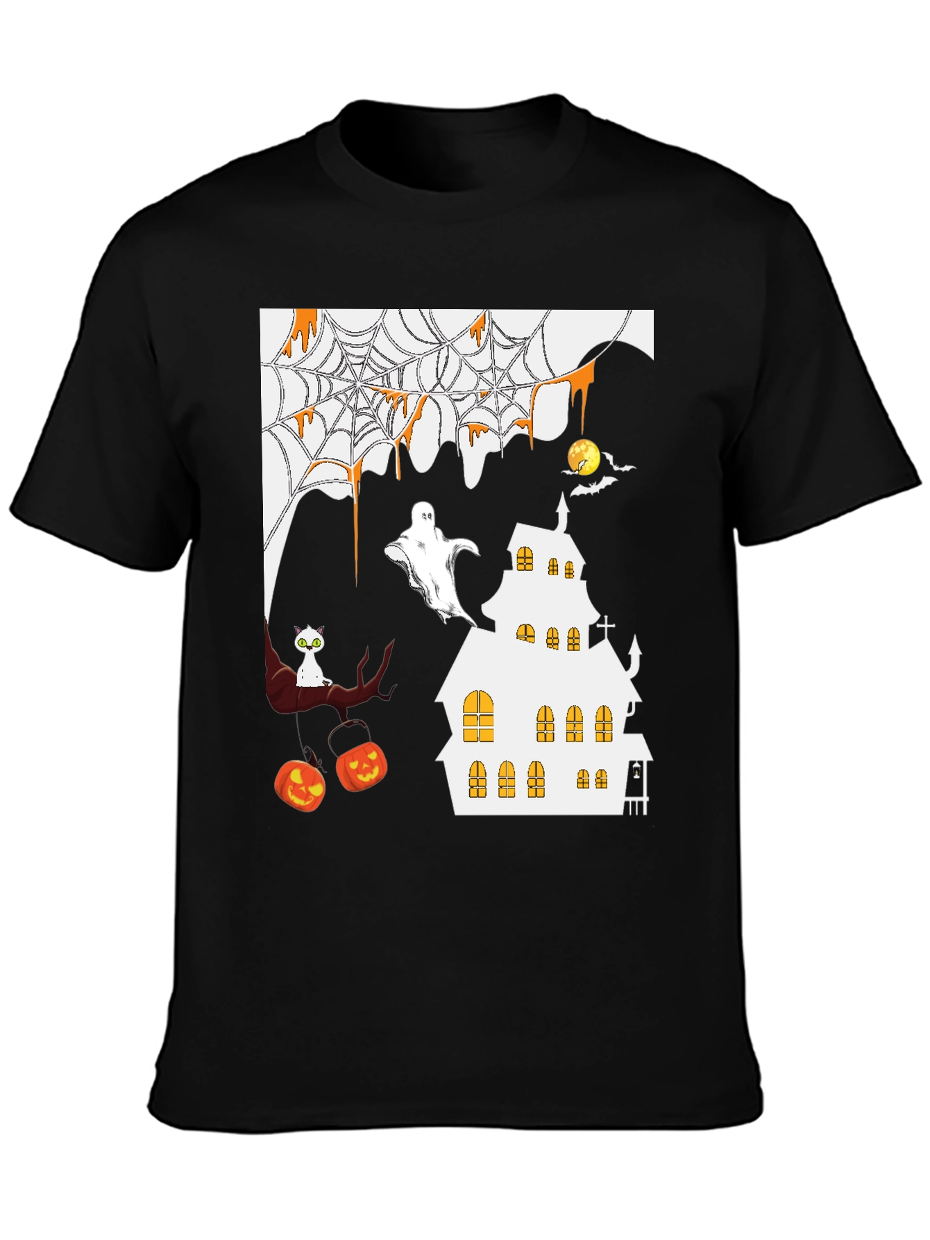 Halloween T-Shirt - Spooky Haunted House Design