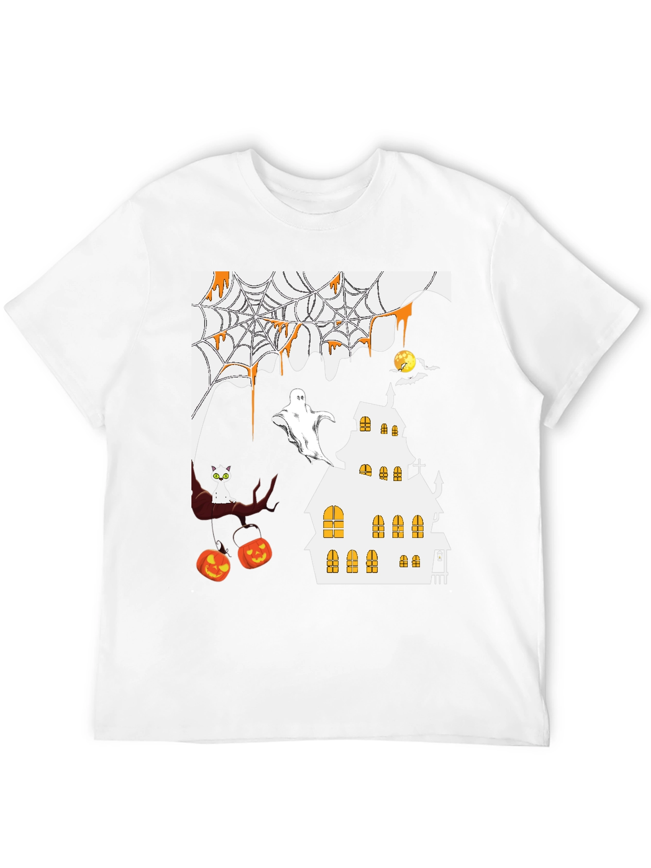 Halloween T-Shirt - Spooky Haunted House Design