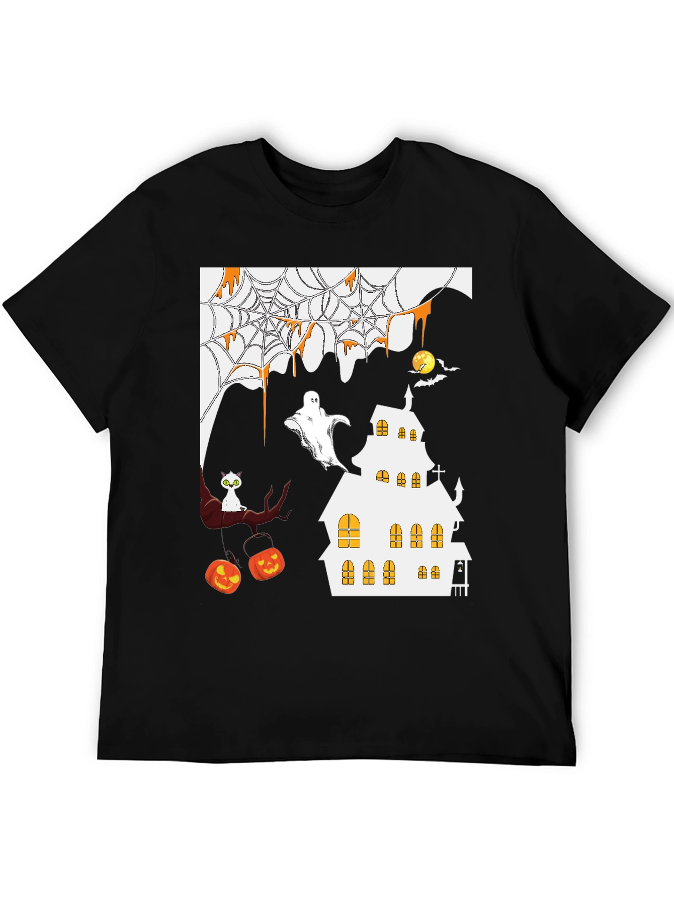 Halloween T-Shirt - Spooky Haunted House Design