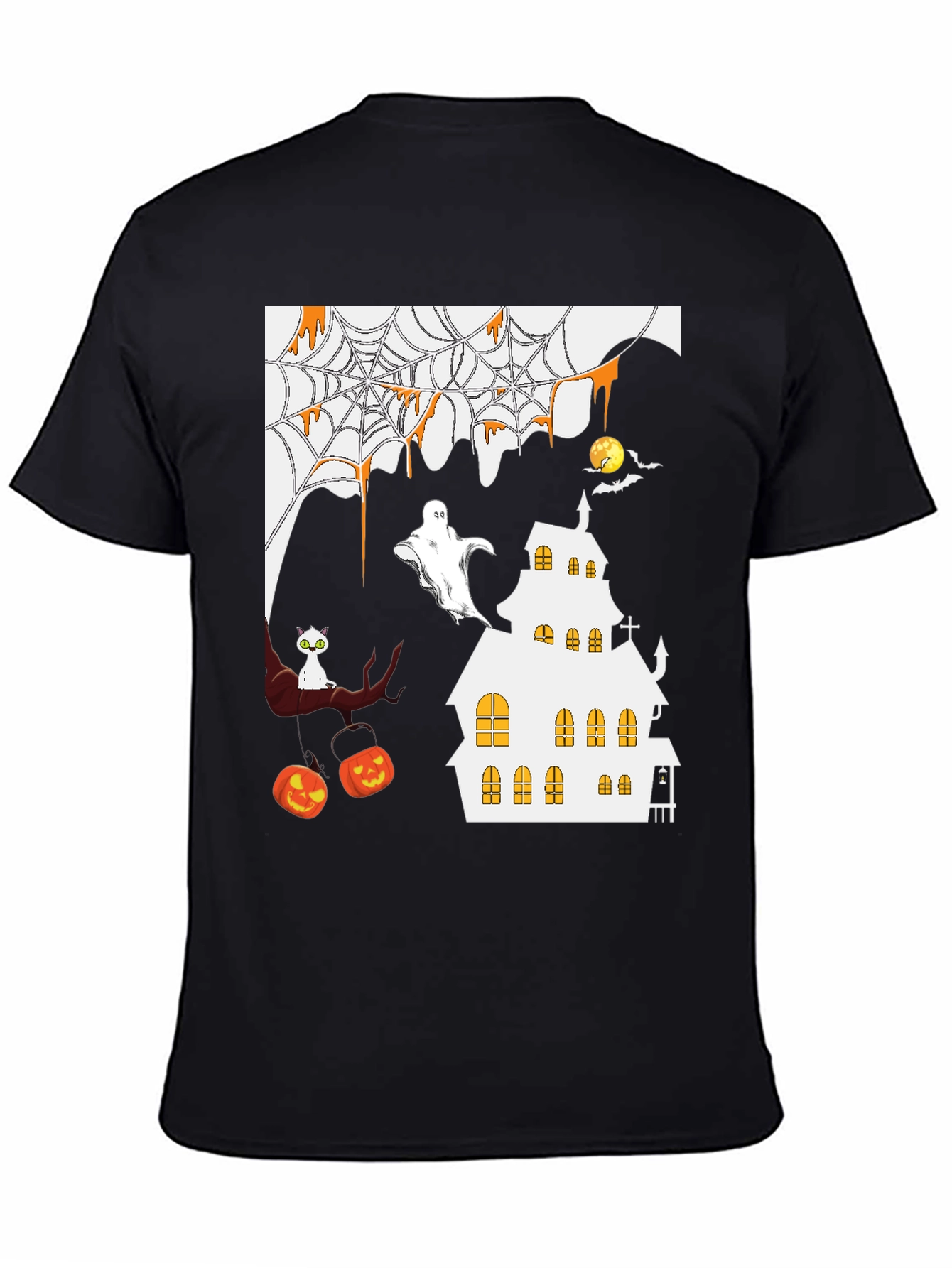 Halloween T-Shirt - Spooky Haunted House Design