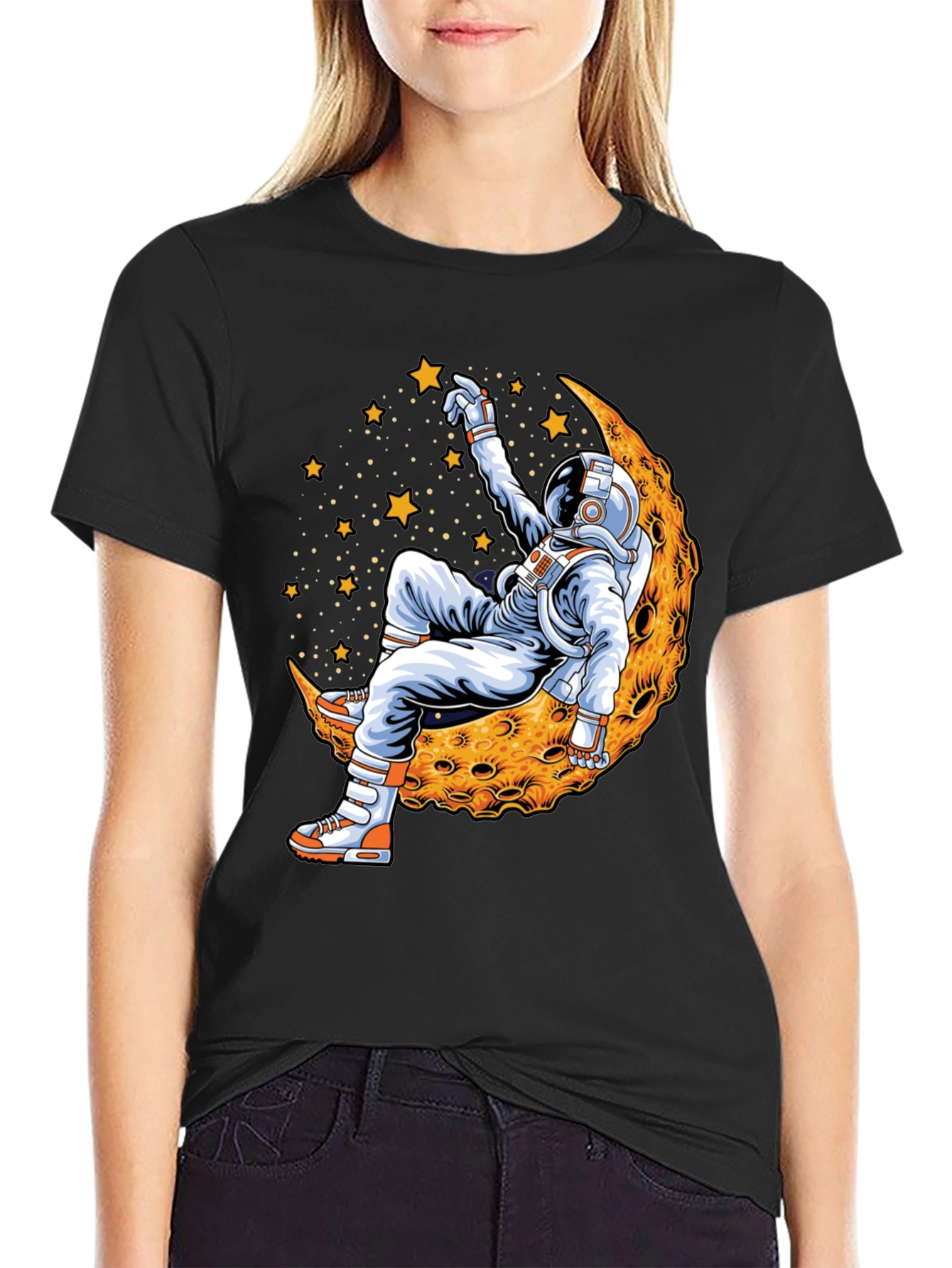 Astronaut Moon Landing Graphic T-Shirt