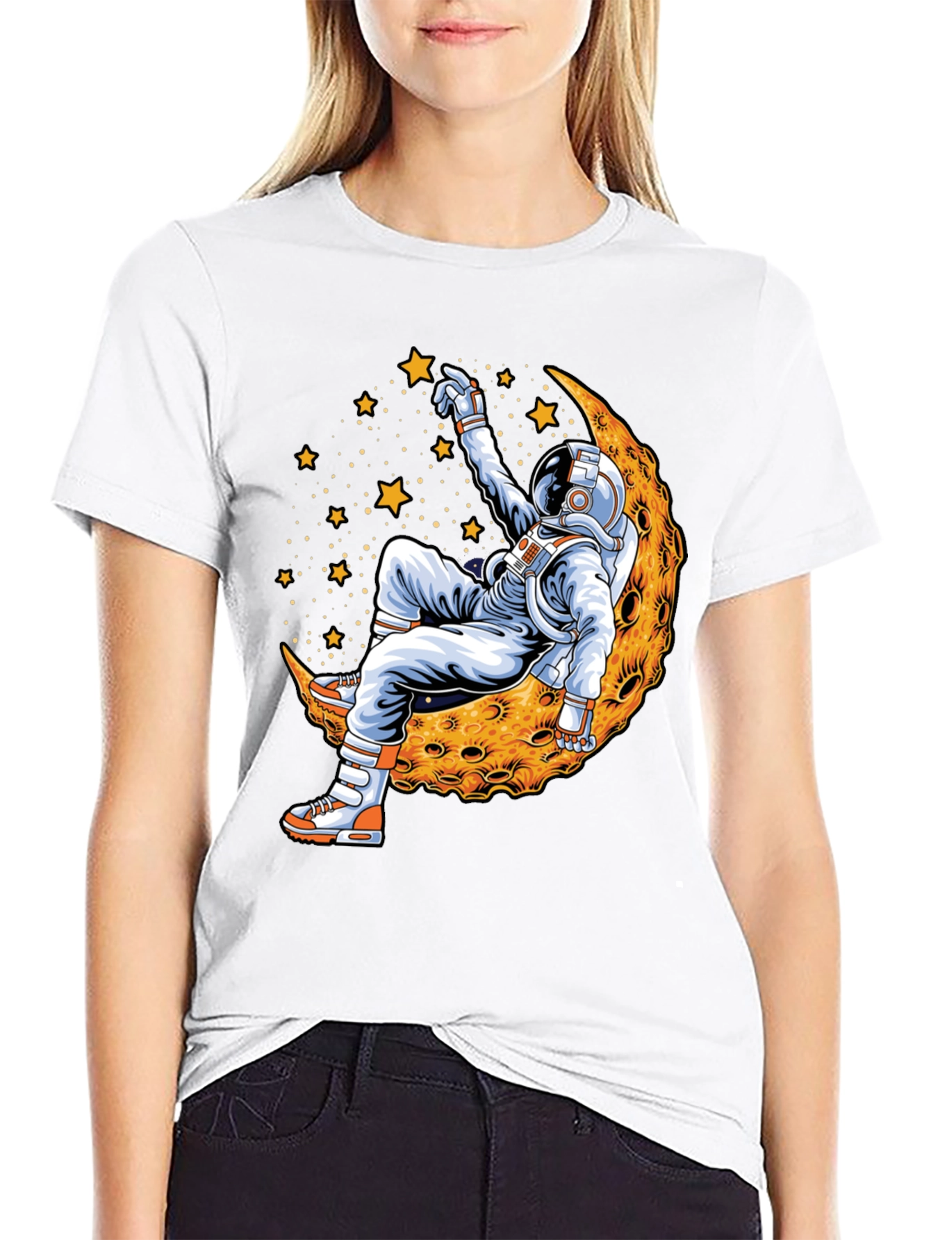 Astronaut Moon Landing Graphic T-Shirt