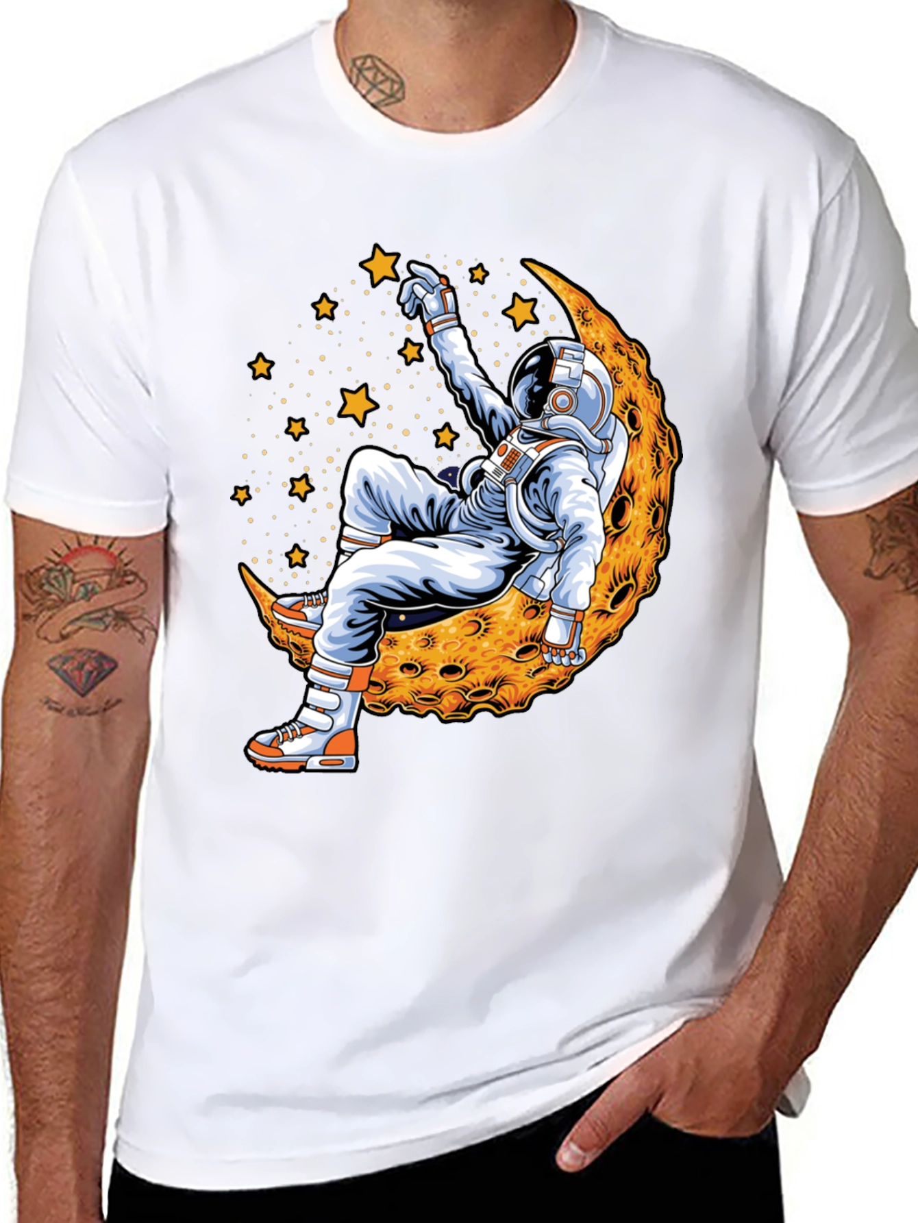 Astronaut Moon Landing Graphic T-Shirt