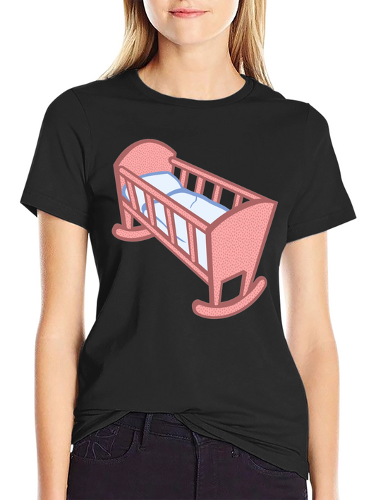 Baby Crib Graphic T-Shirt - Cute Parent Tee