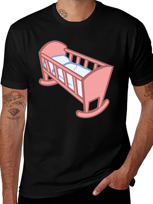 Baby Crib Graphic T-Shirt - Cute Parent Tee