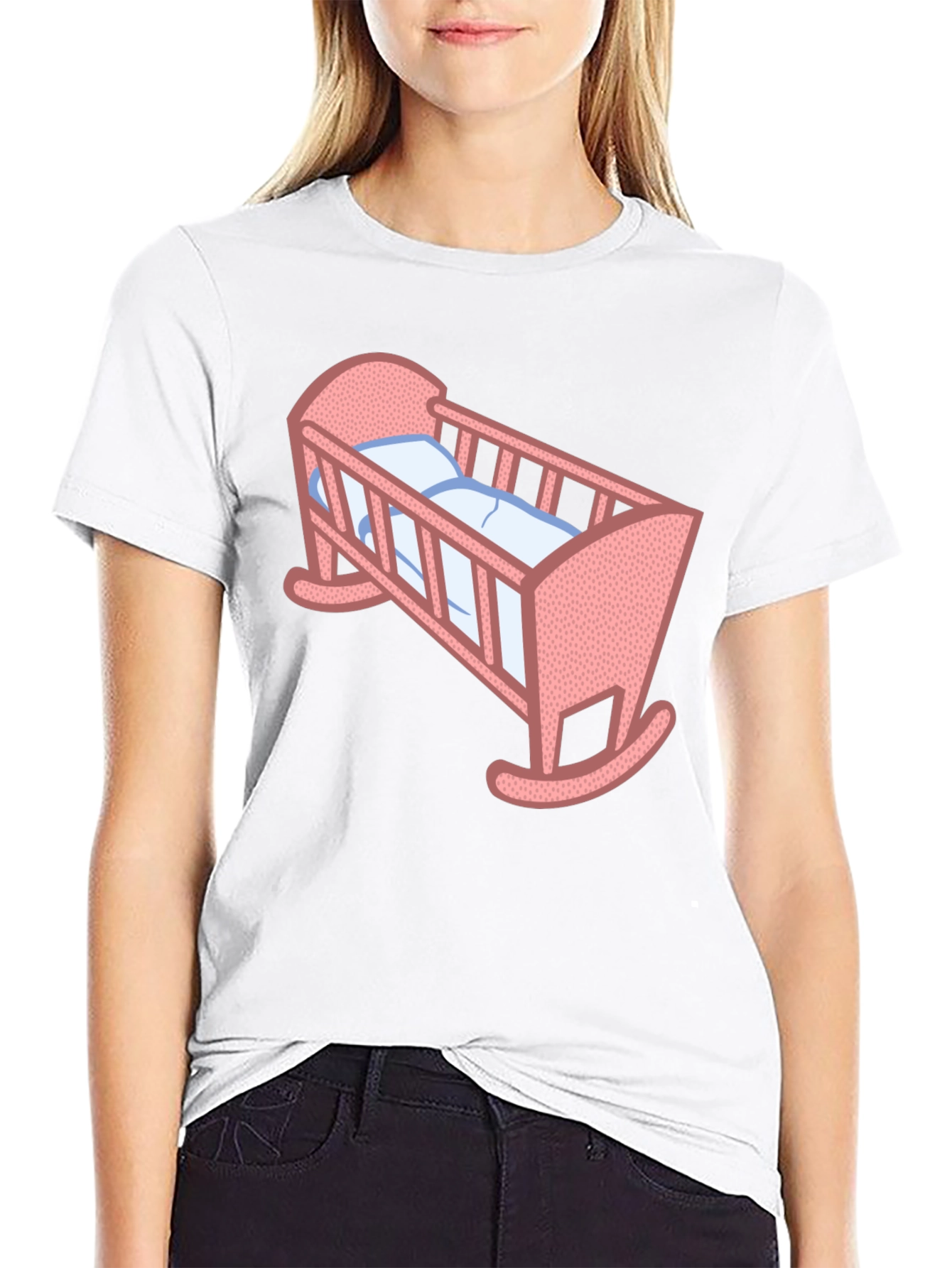 Baby Crib Graphic T-Shirt - Cute Parent Tee