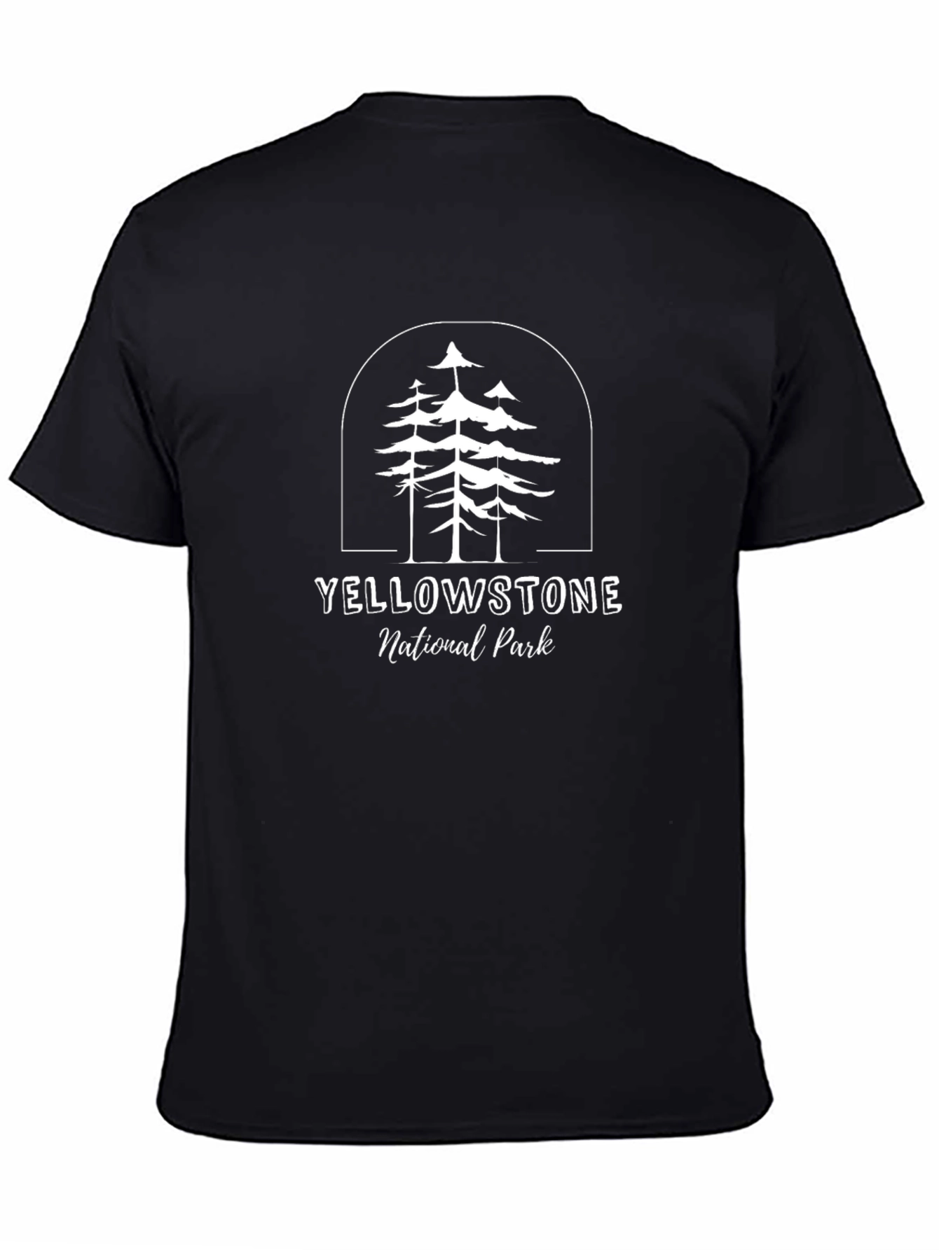 Yellowstone National Park Black Graphic T-Shirt