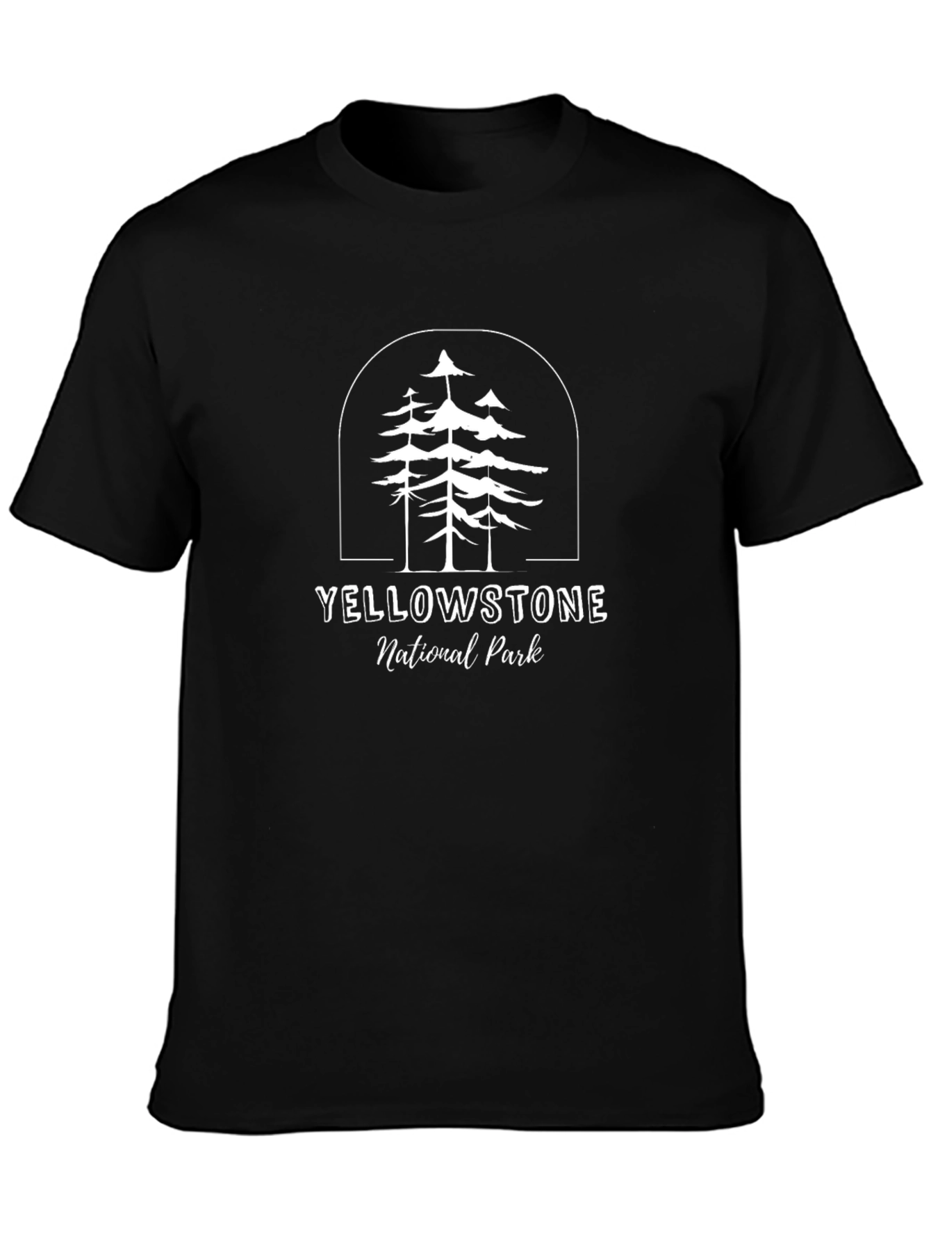 Yellowstone National Park Black Graphic T-Shirt