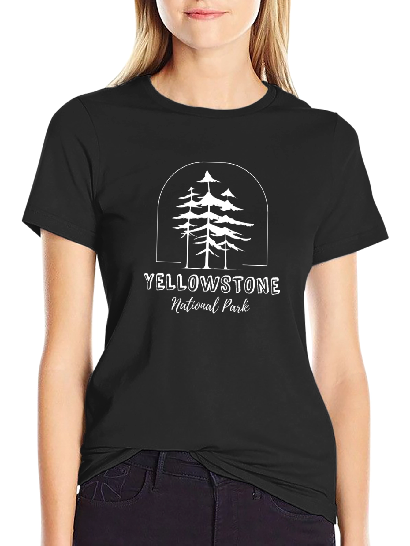Yellowstone National Park Black Graphic T-Shirt