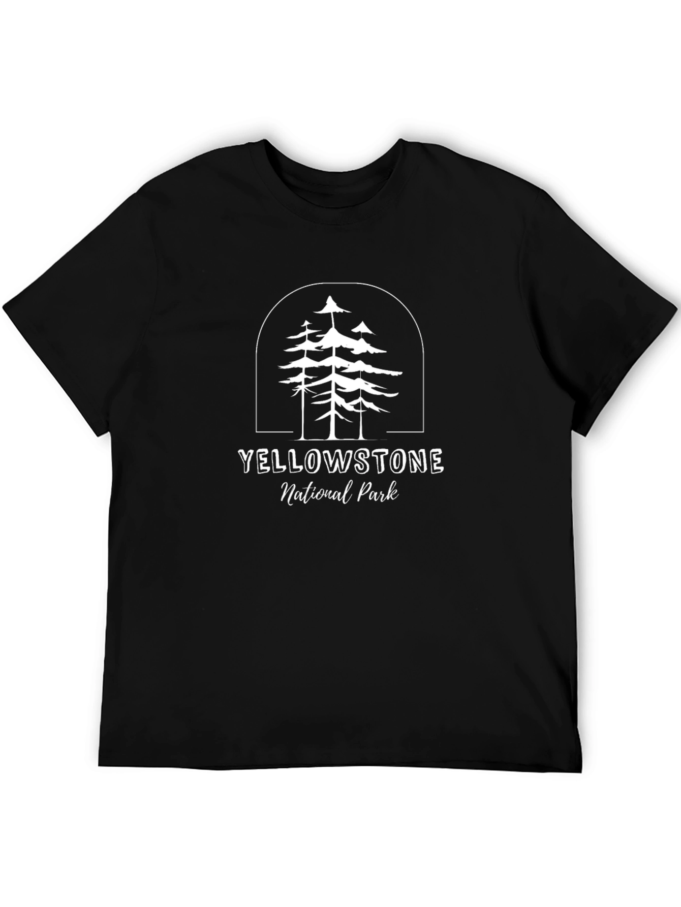 Yellowstone National Park Black Graphic T-Shirt