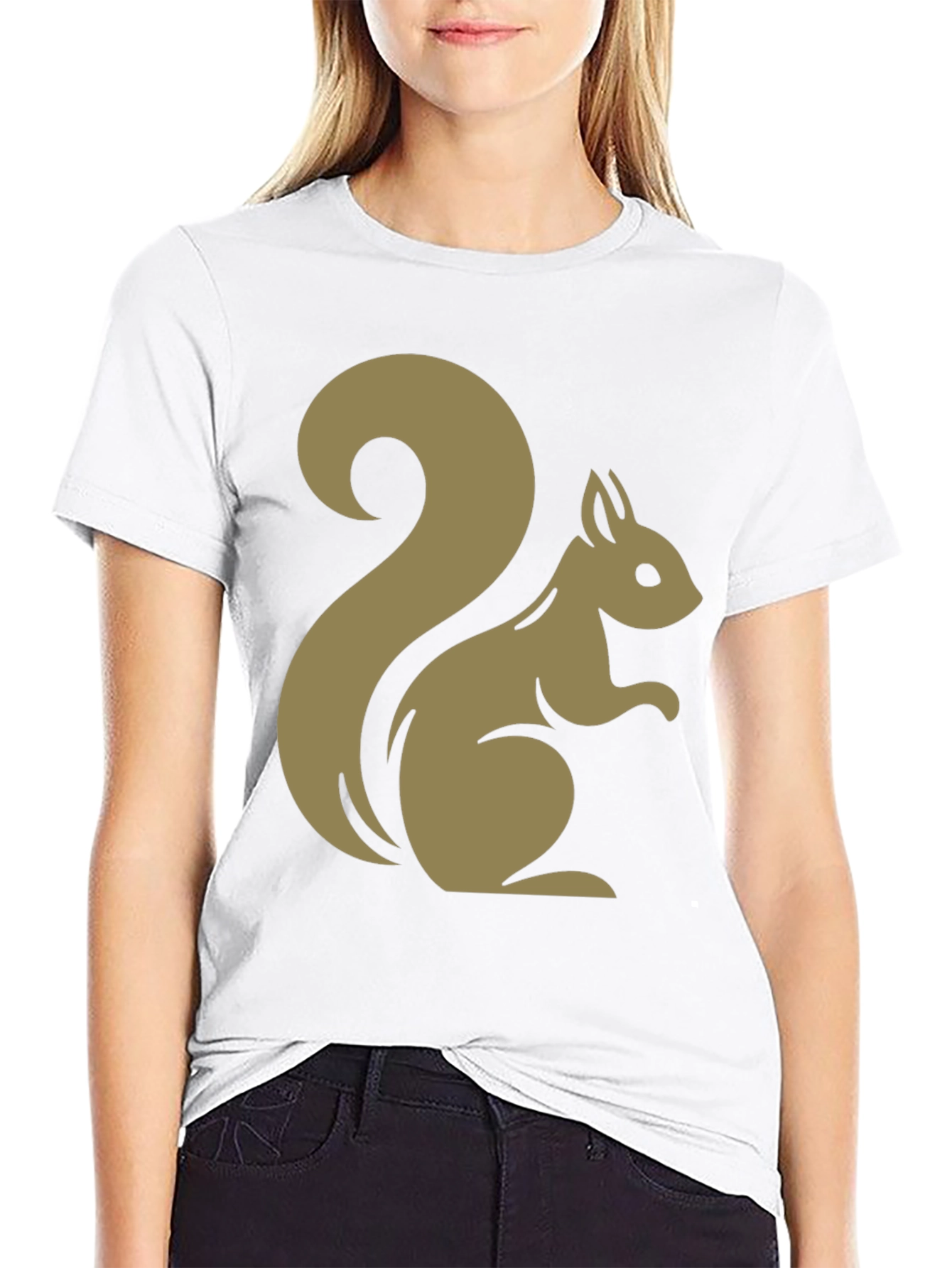 Squirrel Graphic T-Shirt - Classic Crew Neck