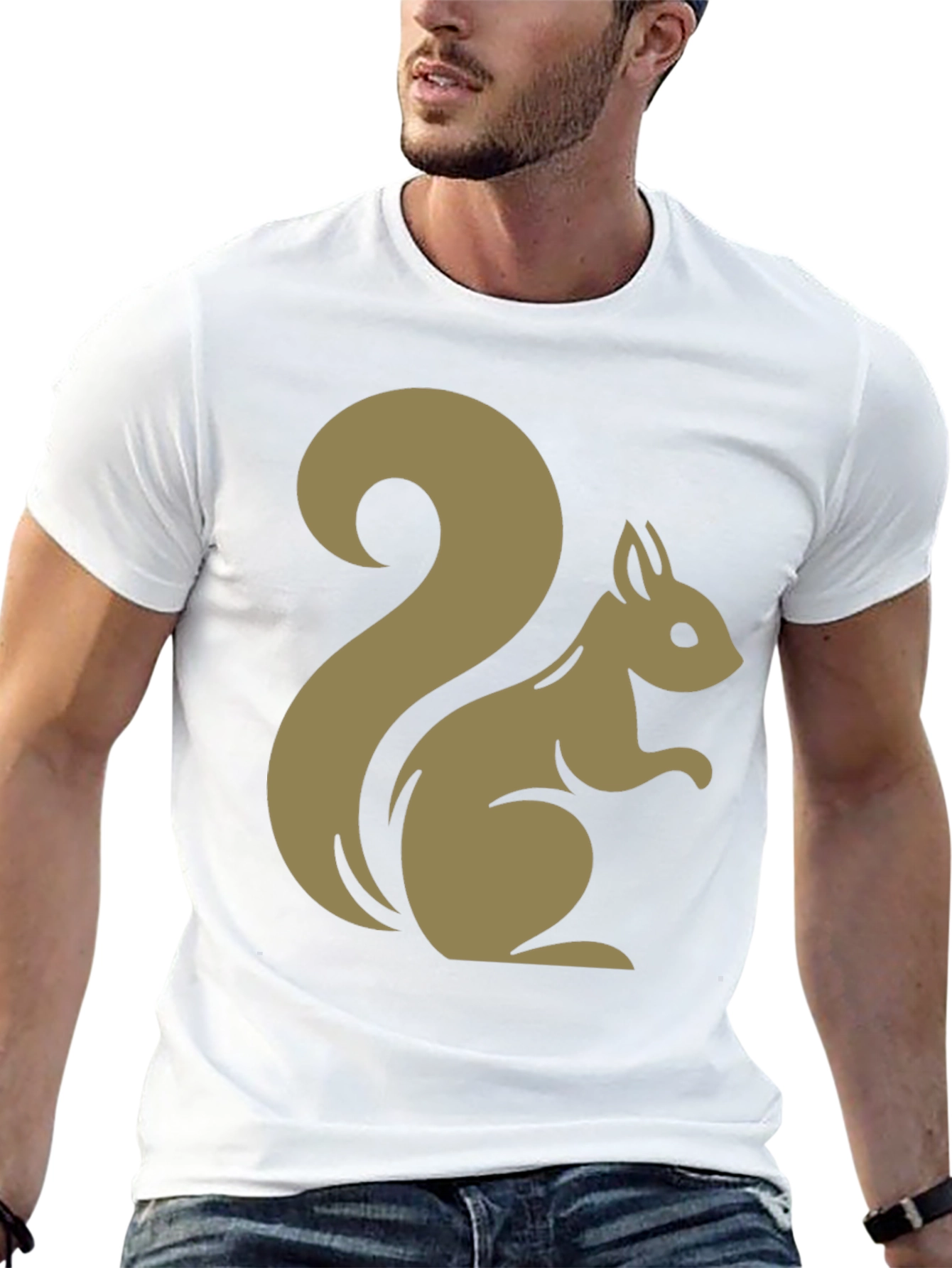 Squirrel Graphic T-Shirt - Classic Crew Neck