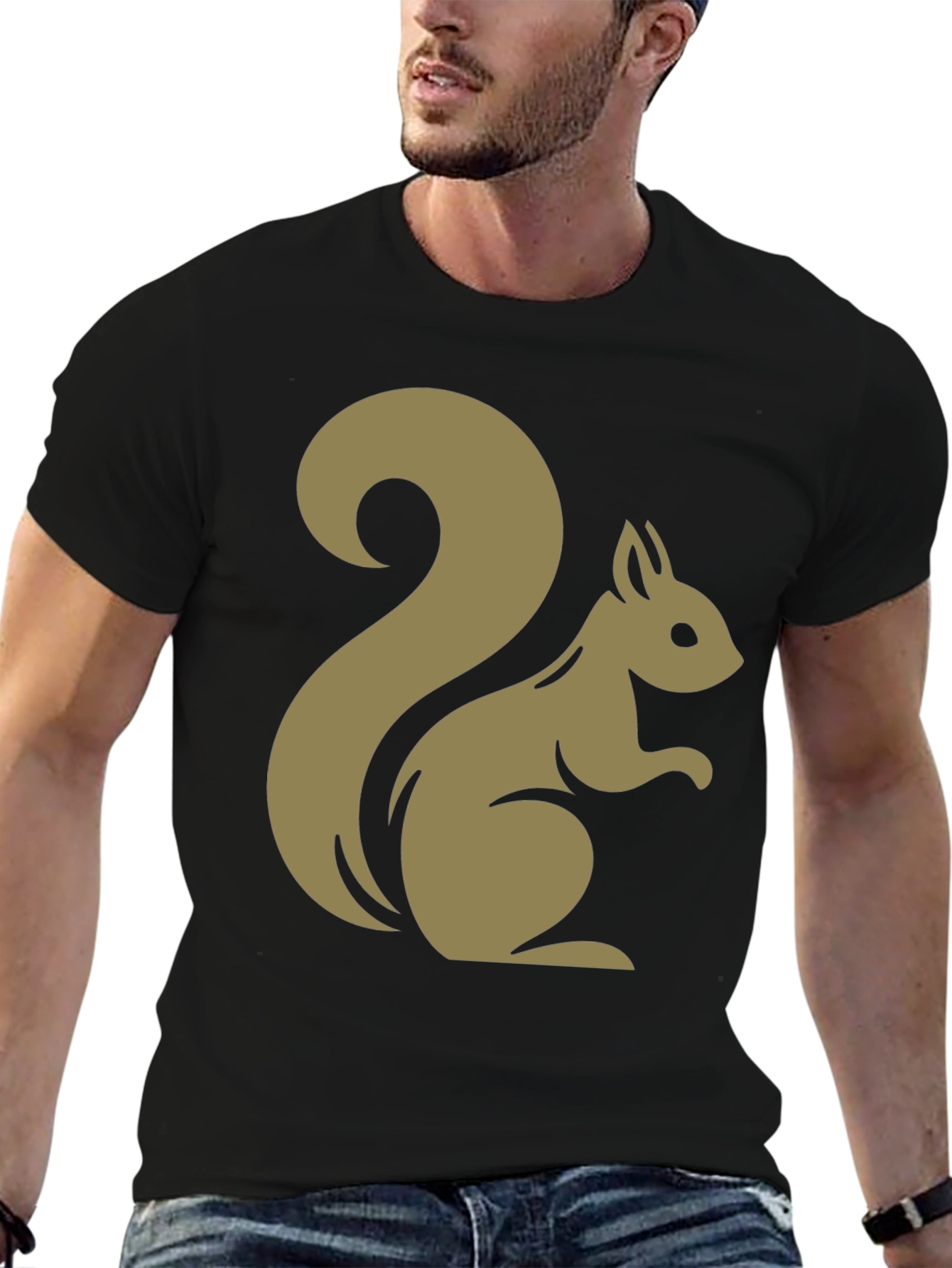Squirrel Graphic T-Shirt - Classic Crew Neck