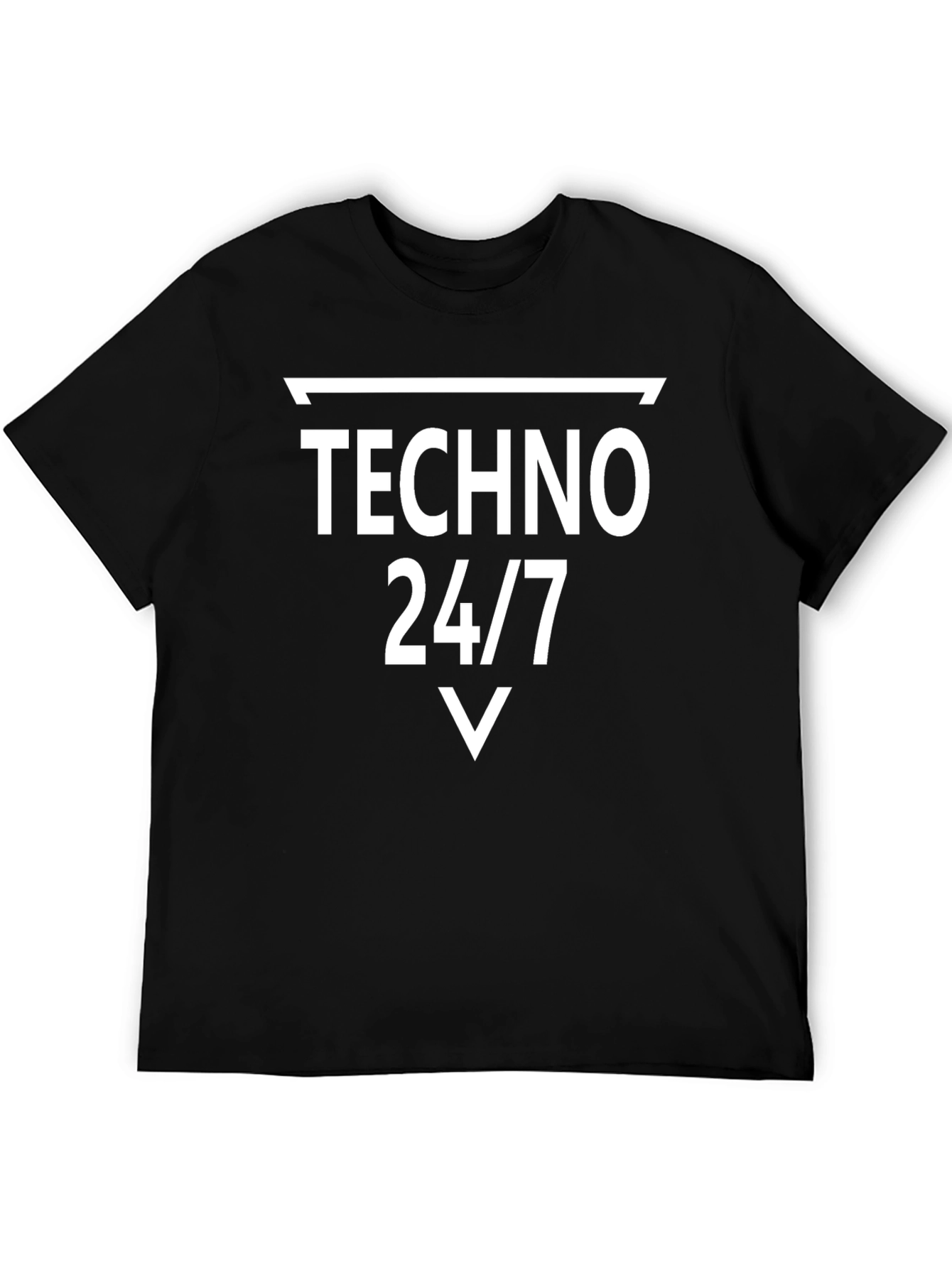 Techno 24/7 Graphic Tee - Music Lovers T-Shirt