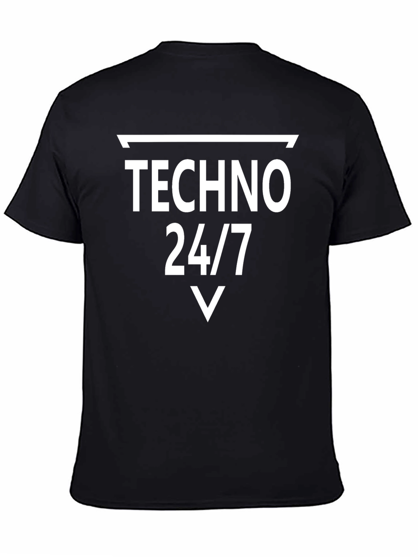 Techno 24/7 Graphic Tee - Music Lovers T-Shirt