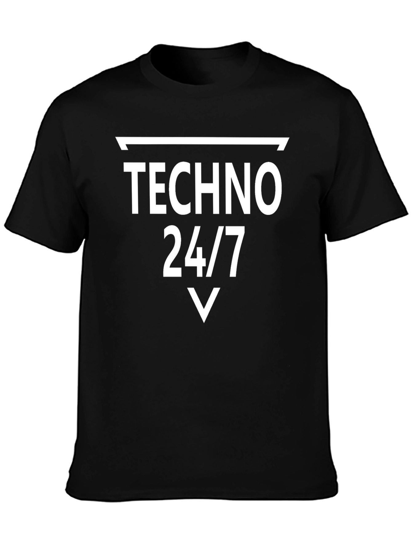 Techno 24/7 Graphic Tee - Music Lovers T-Shirt