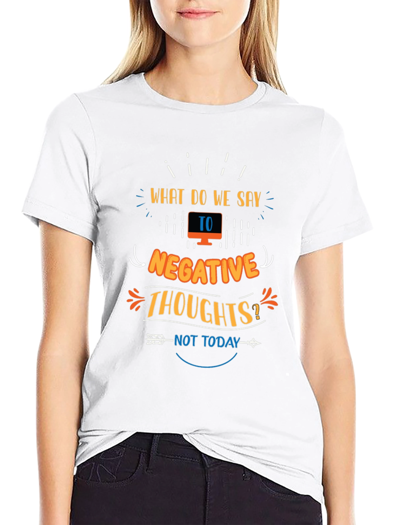 Motivational Graphic Tee - Negative Thoughts Not Today