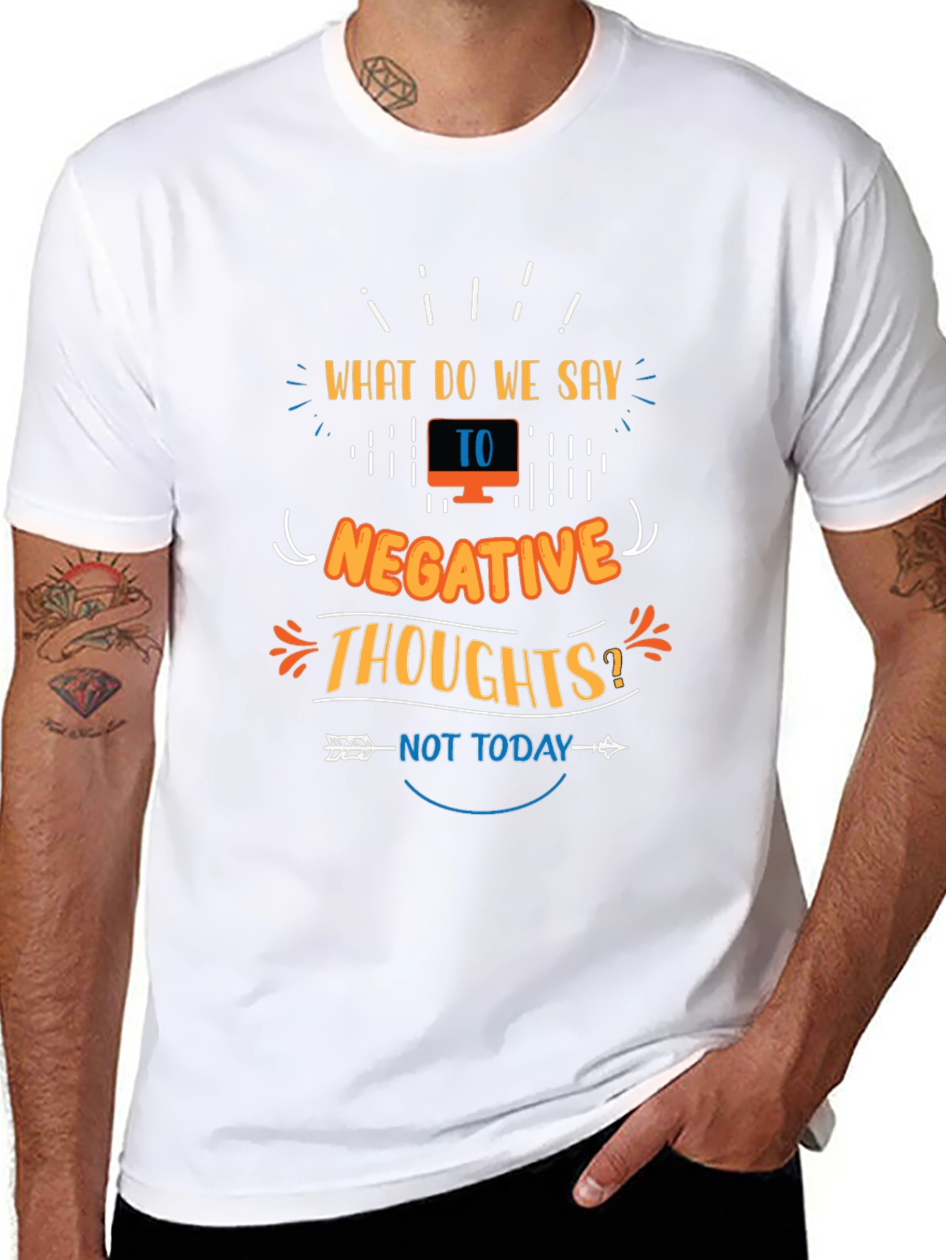 Motivational Graphic Tee - Negative Thoughts Not Today