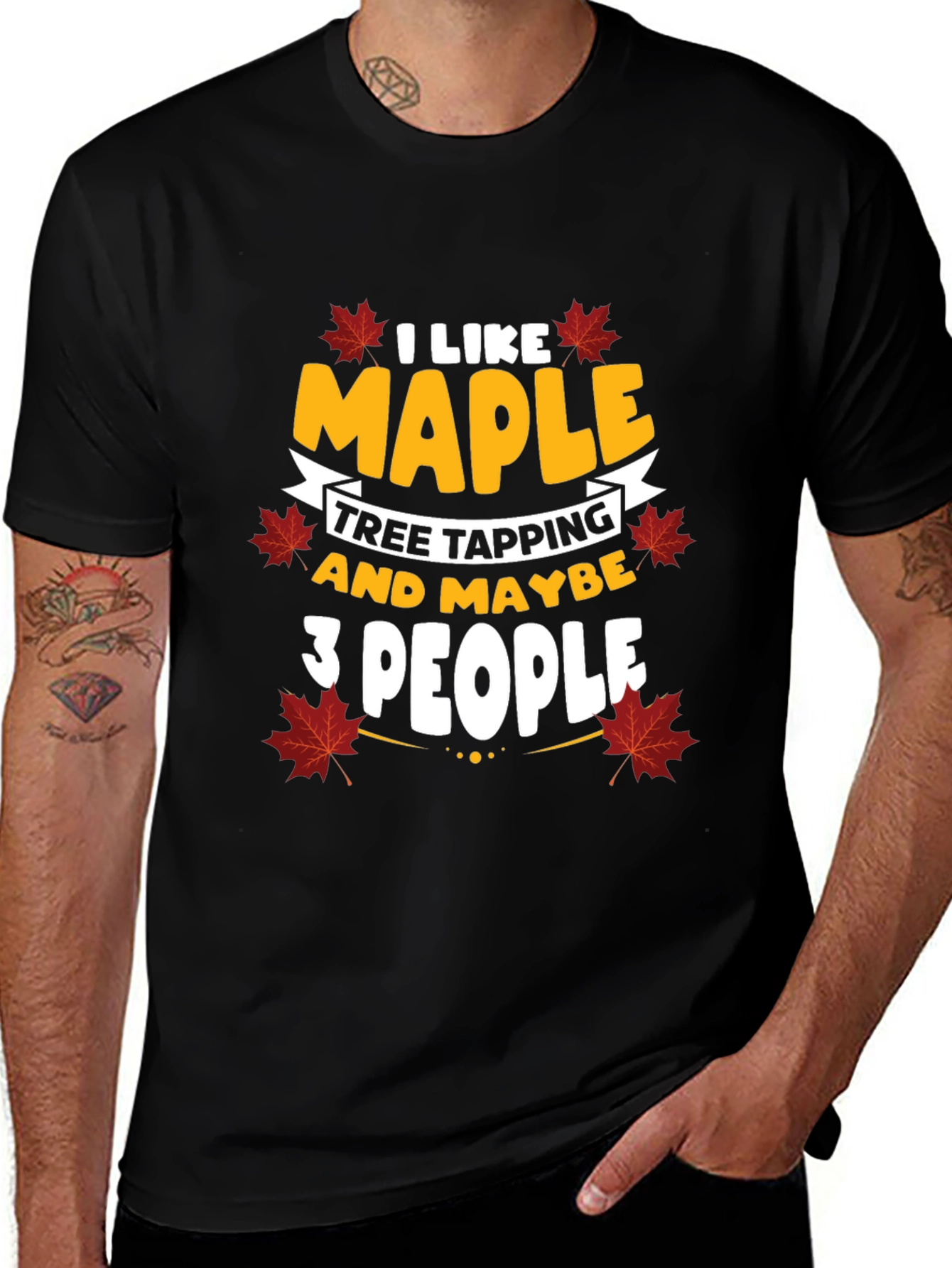 I Like Maple Tree Tapping Funny Graphic Tee