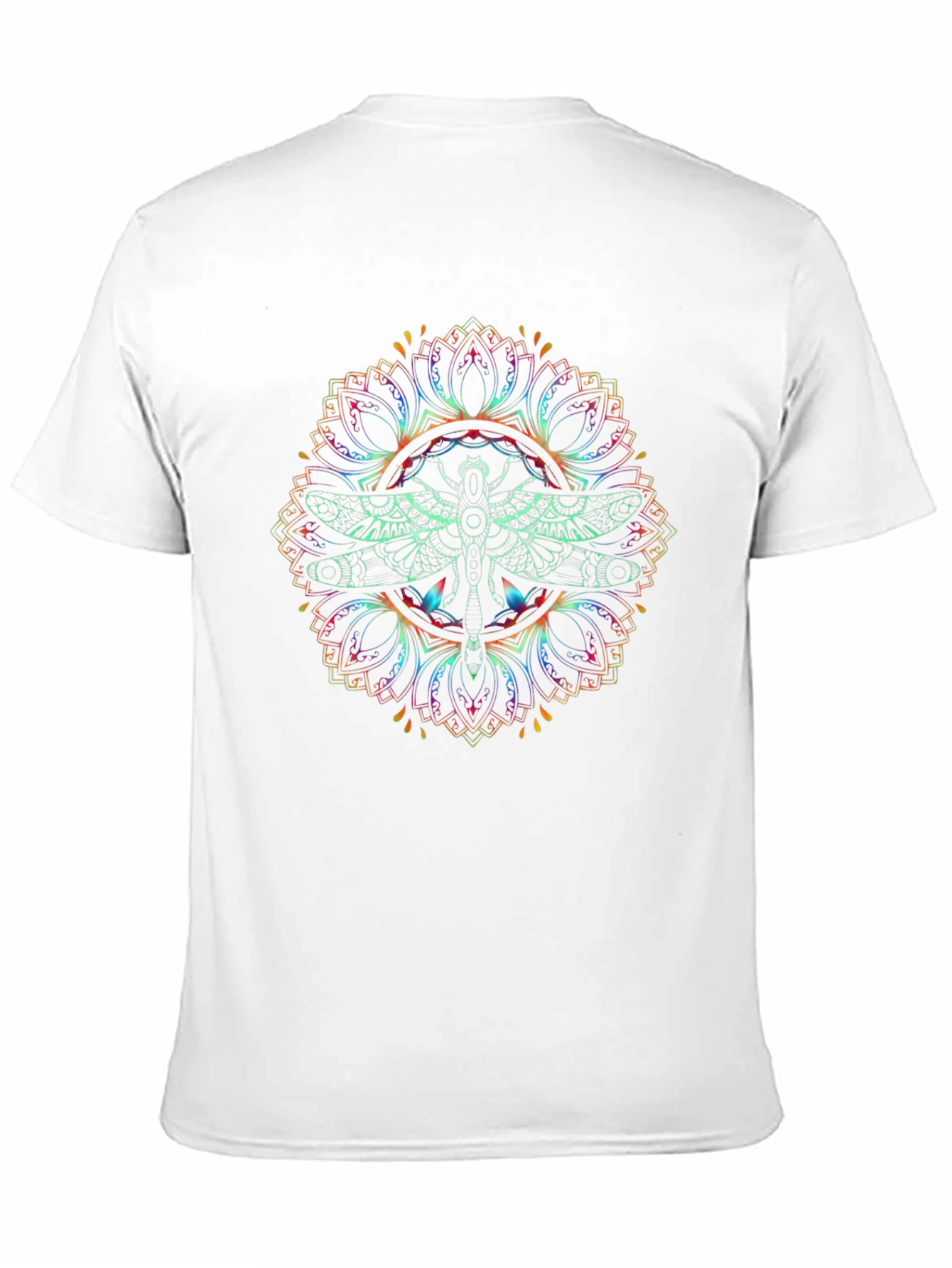 Dragonfly Mandala Graphic Black T-Shirt