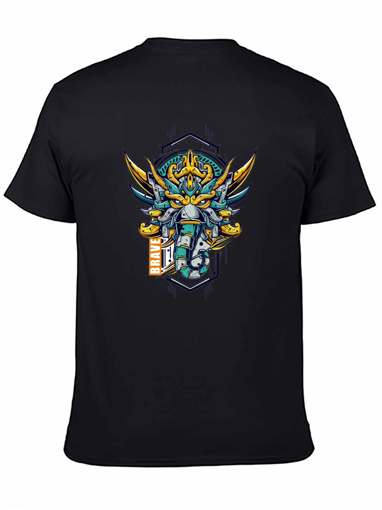 Brave Elephant Robot Graphic Tee - Cool Streetwear