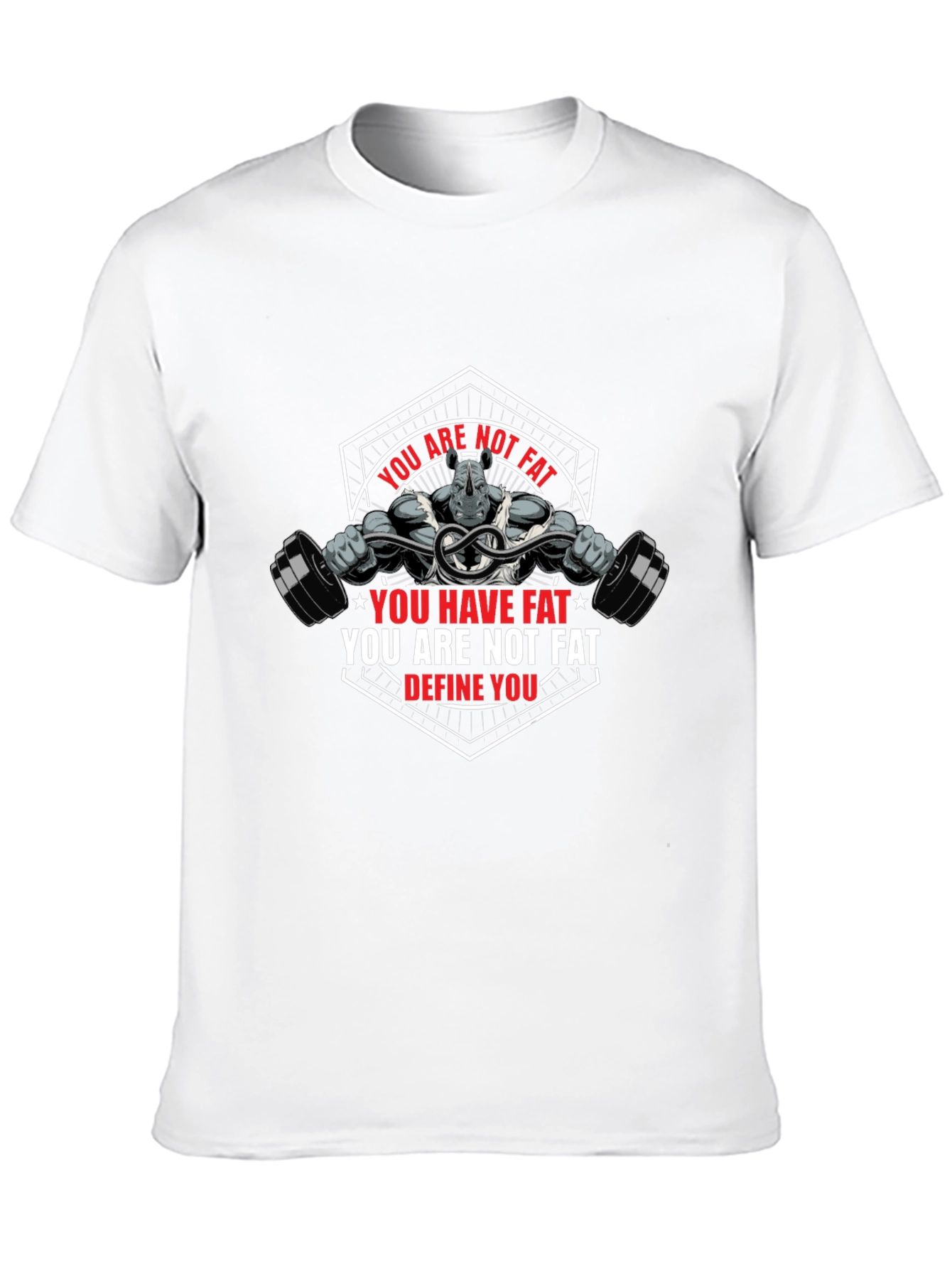 Motivational Rhino Gym T-Shirt: Define Yourself!