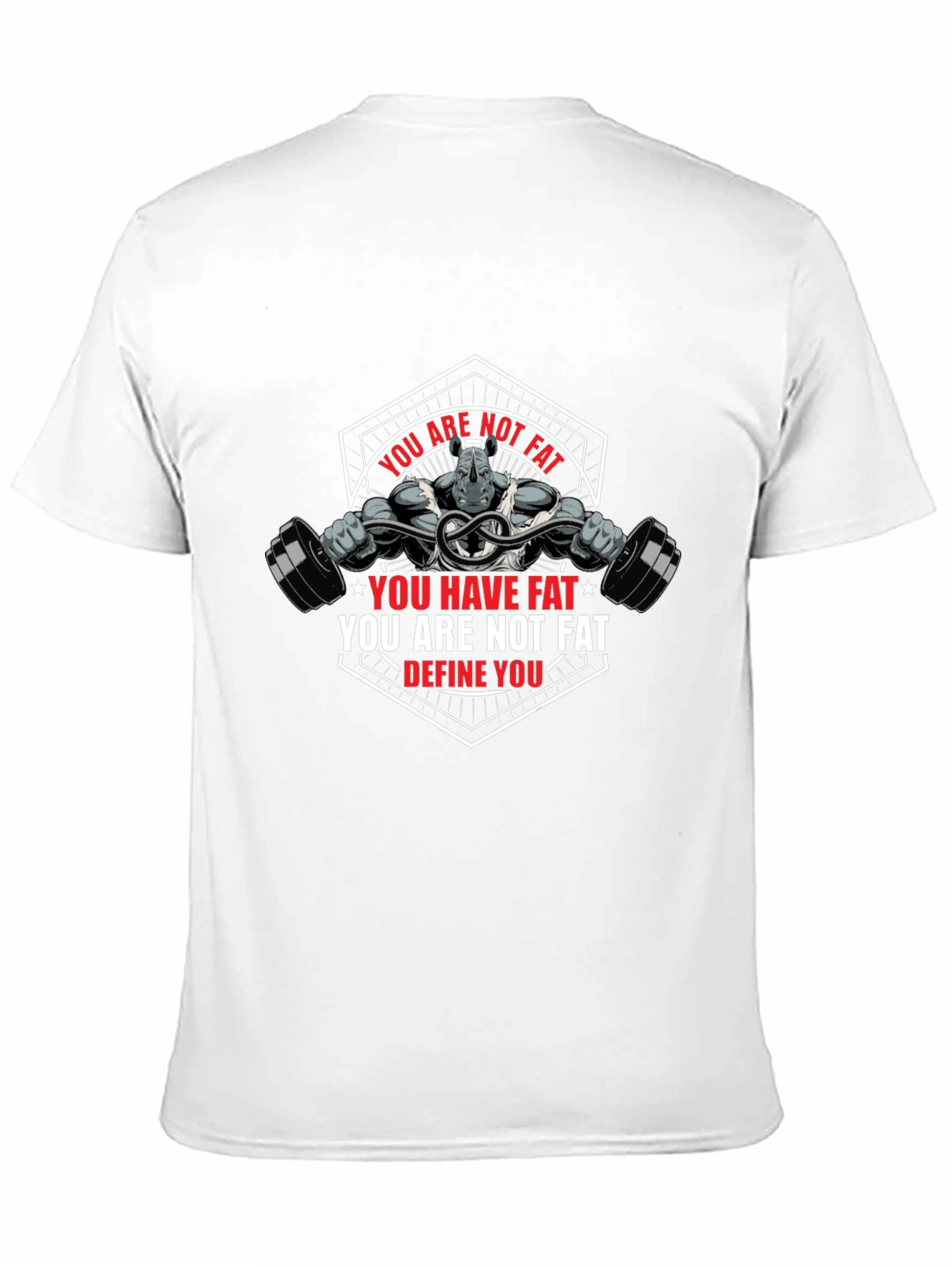 Motivational Rhino Gym T-Shirt: Define Yourself!