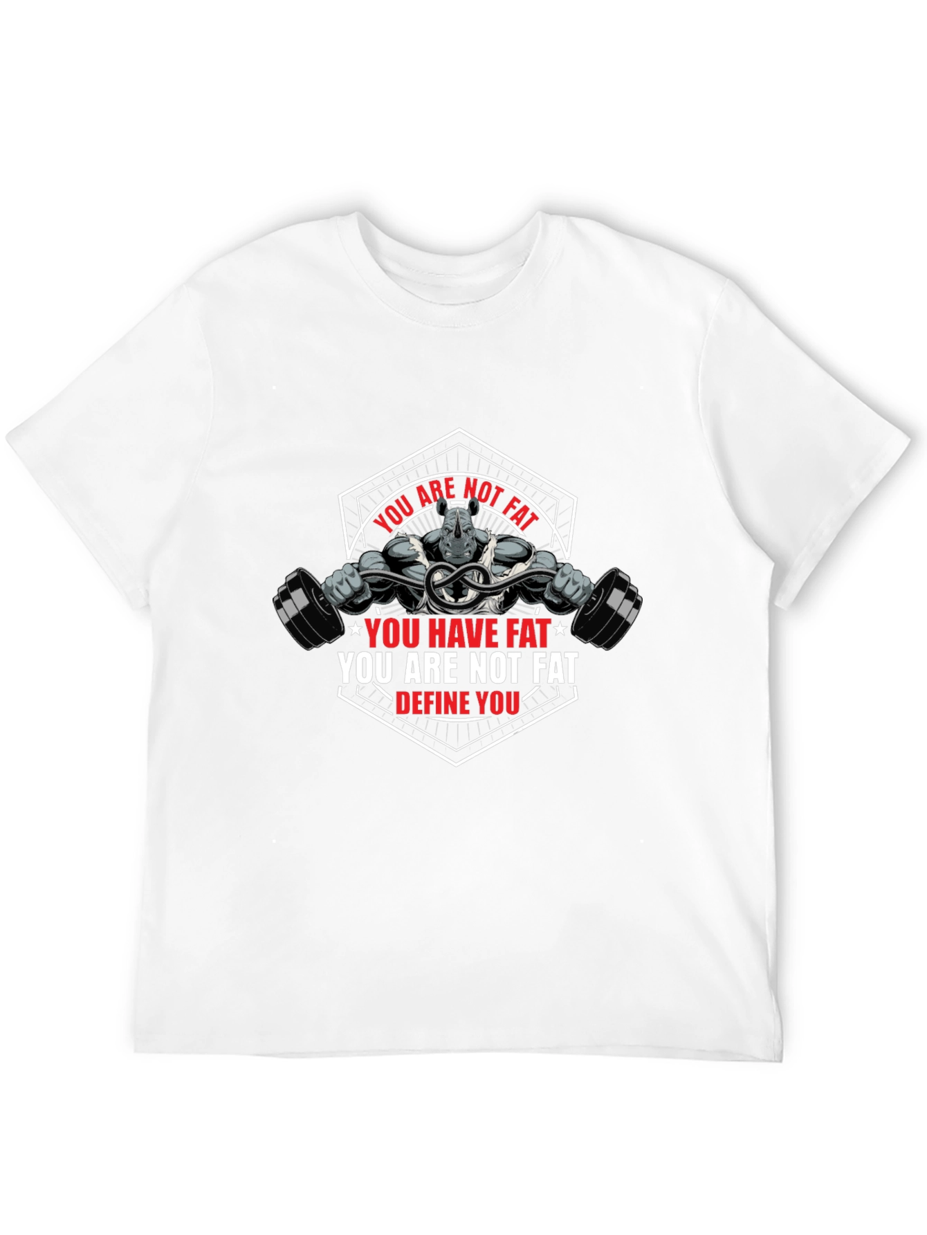 Motivational Rhino Gym T-Shirt: Define Yourself!