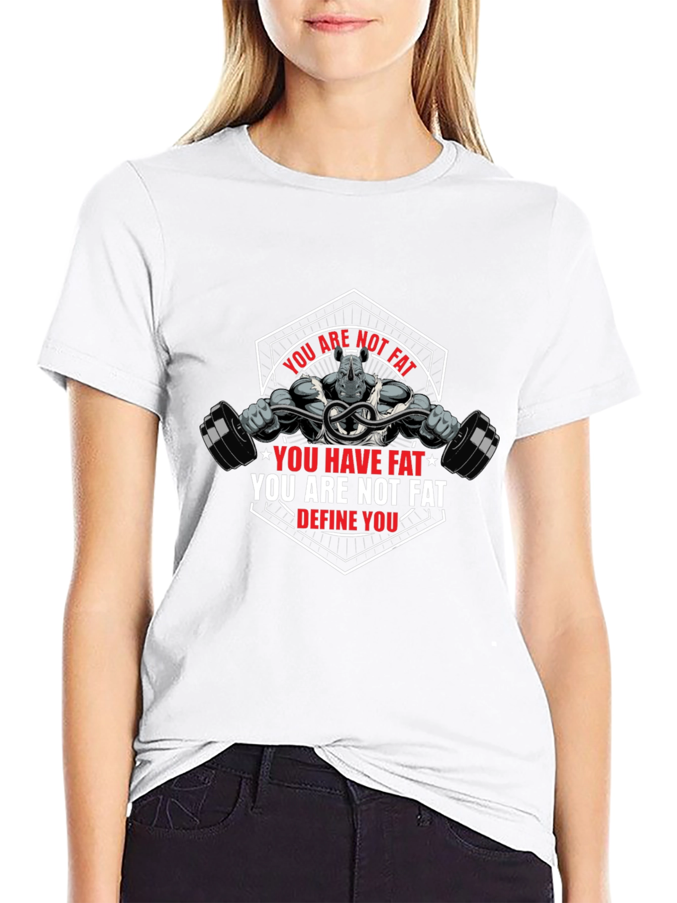 Motivational Rhino Gym T-Shirt: Define Yourself!