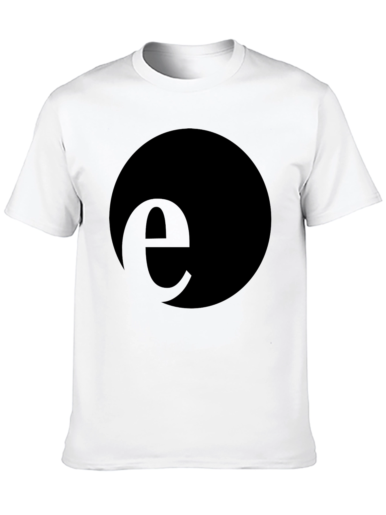 Modern Black T-Shirt with e Logo