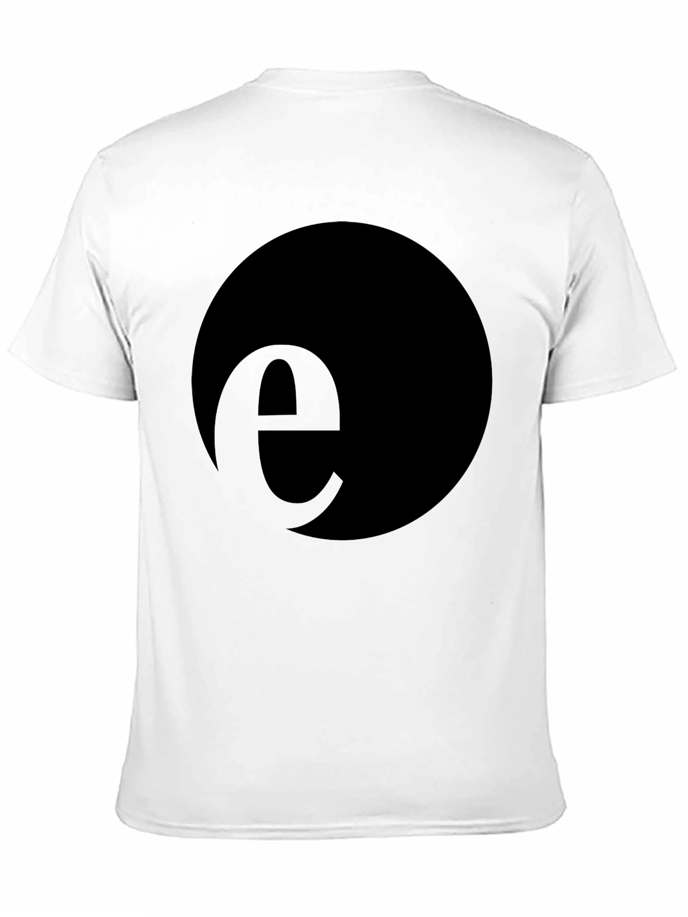 Modern Black T-Shirt with e Logo